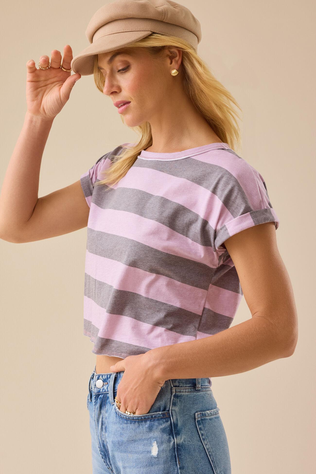 Demi Boxy Stripe Tee Product Image