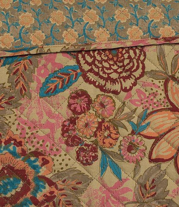 John Mark Quilted Multi Print Round Neck 3/4 Sleeve Jacket Product Image