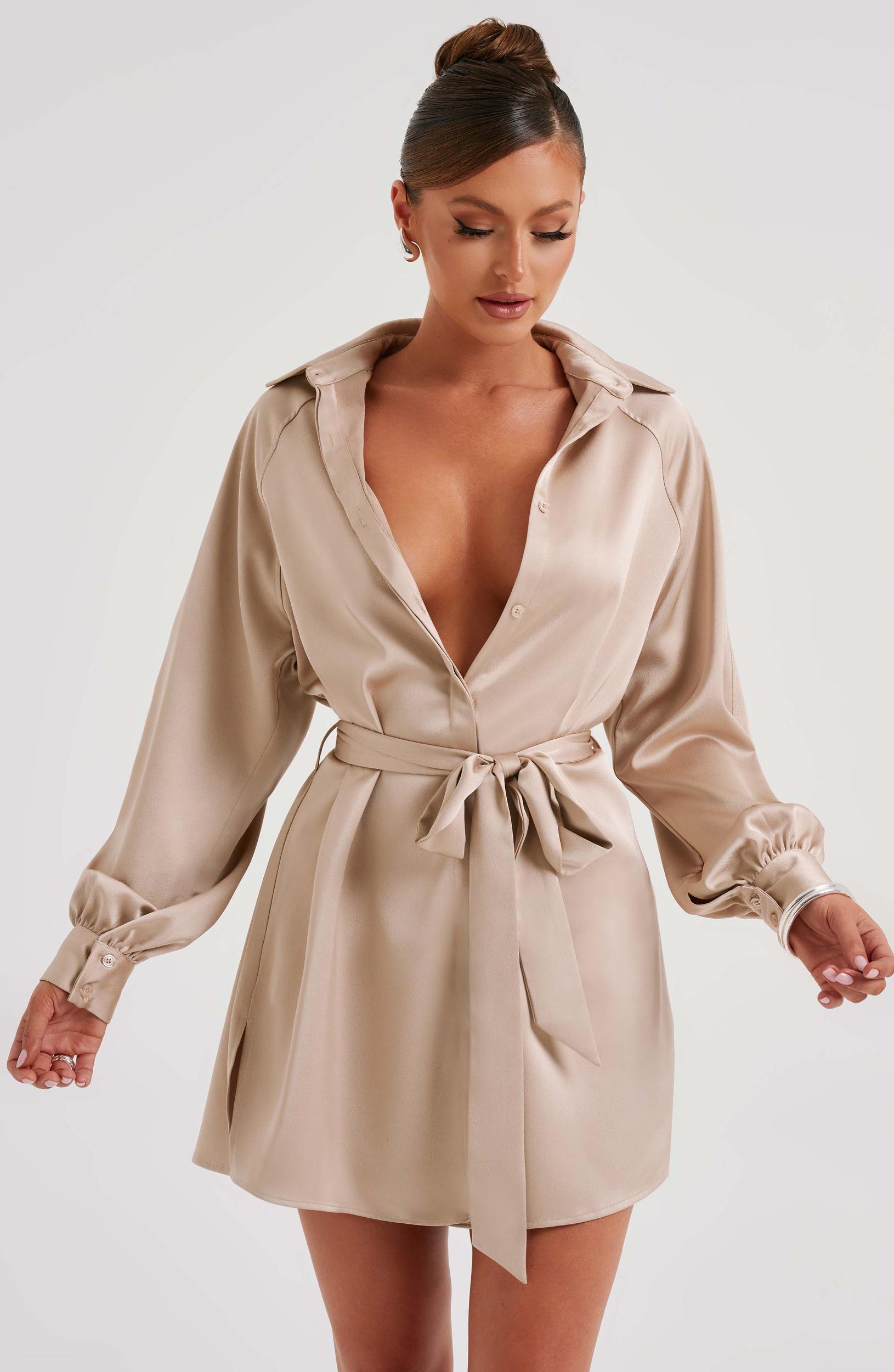 Kara Mini Dress - Champagne Product Image