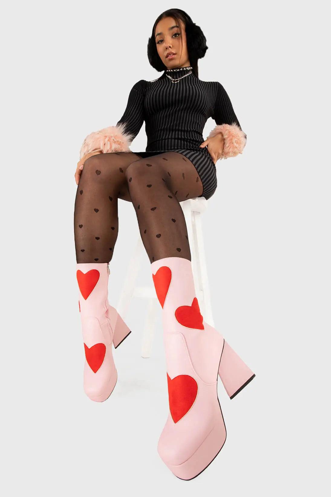 Letter To My Lover Platform Ankle Boots Product Image