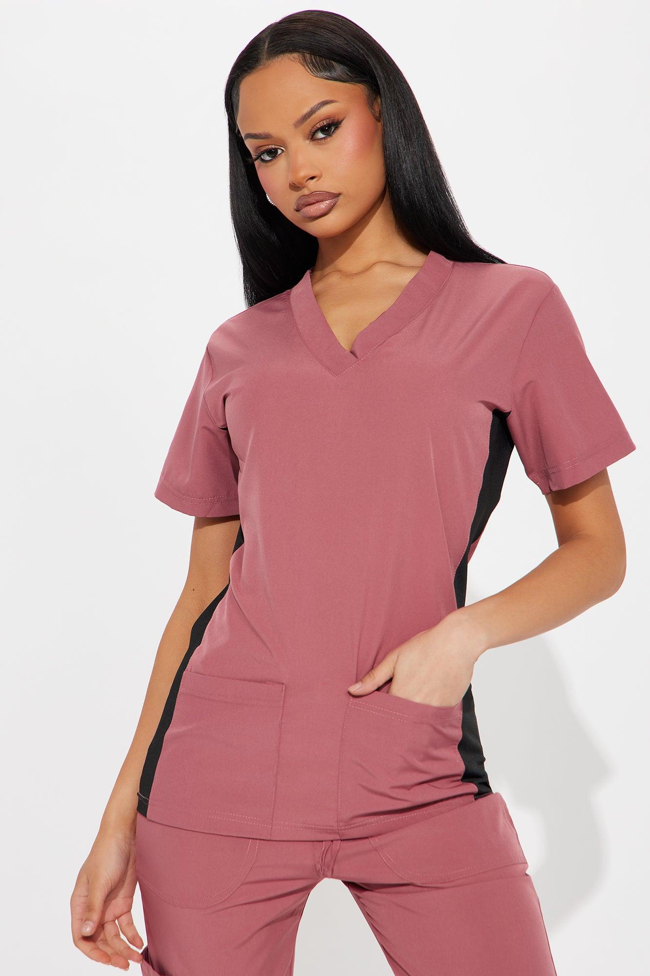 Get Better 4 Way Stretch Scrub Uniform Jogger Set - Rose Product Image