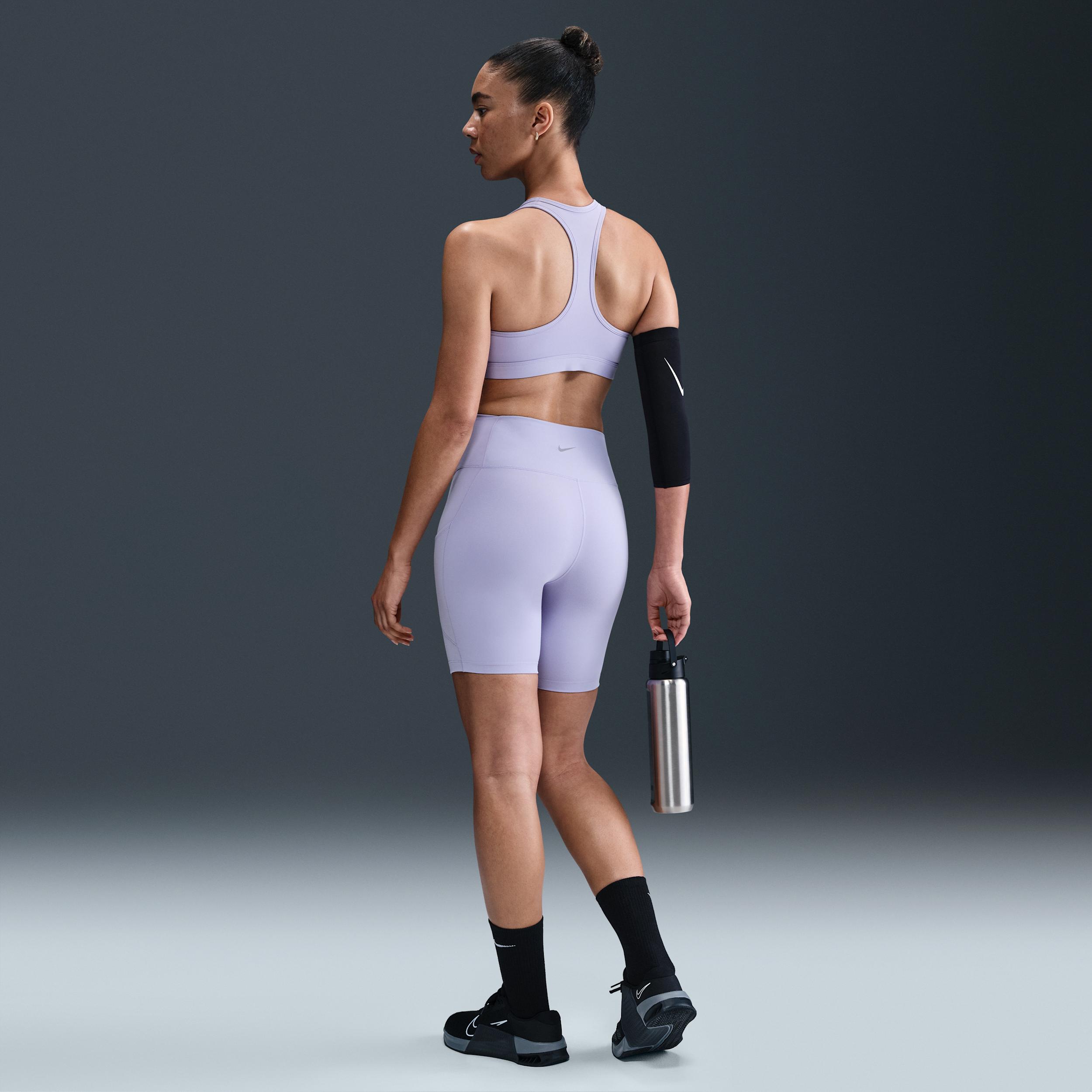 Nike Womens One High-Waisted 8 Biker Shorts with Pockets | FZ6758-533 Product Image