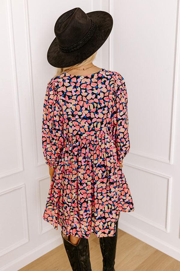 Tea Garden Babydoll Dress in Black Product Image