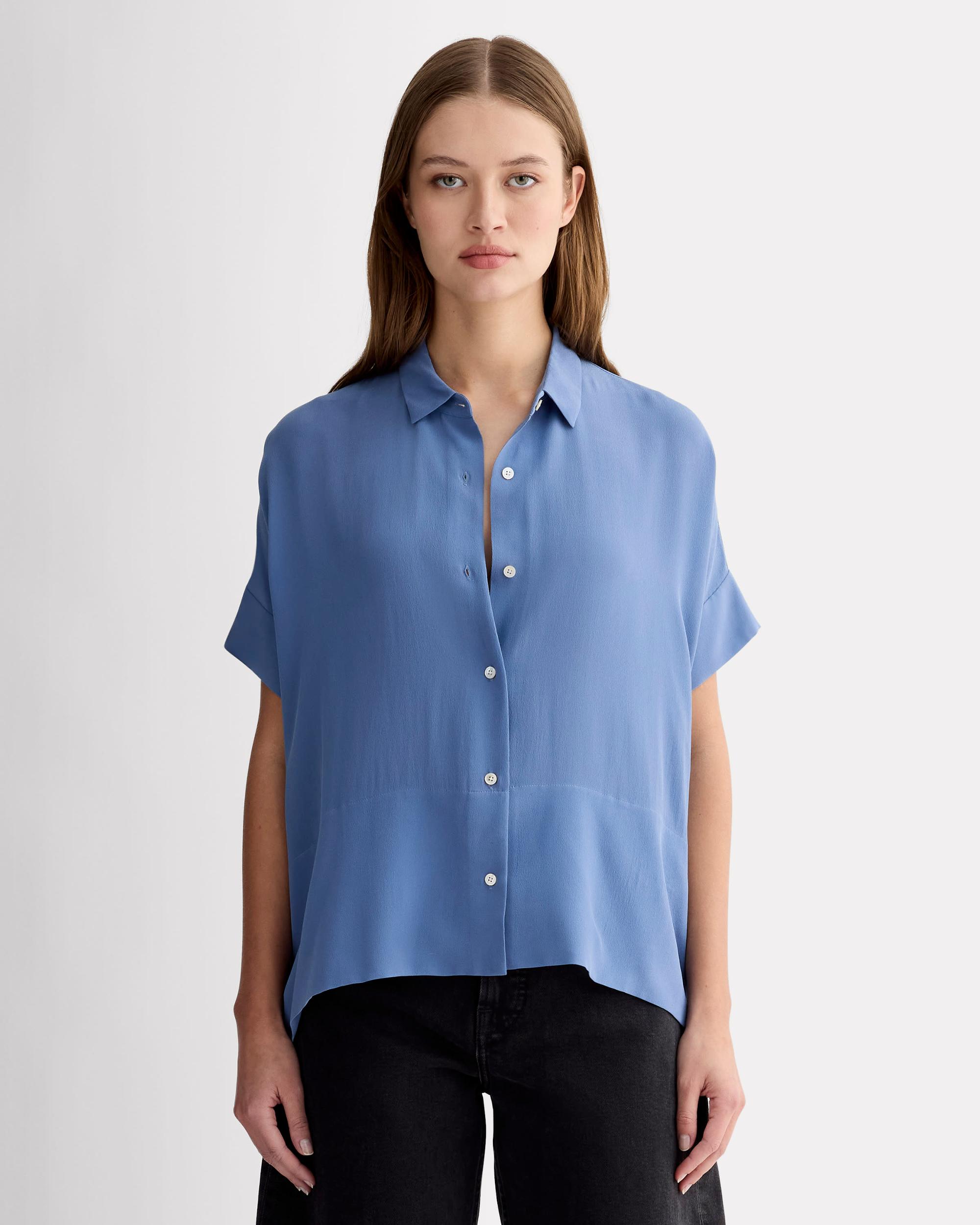 Womens Boxy Shirt in Washable Silk by Everlane Size 0 Product Image