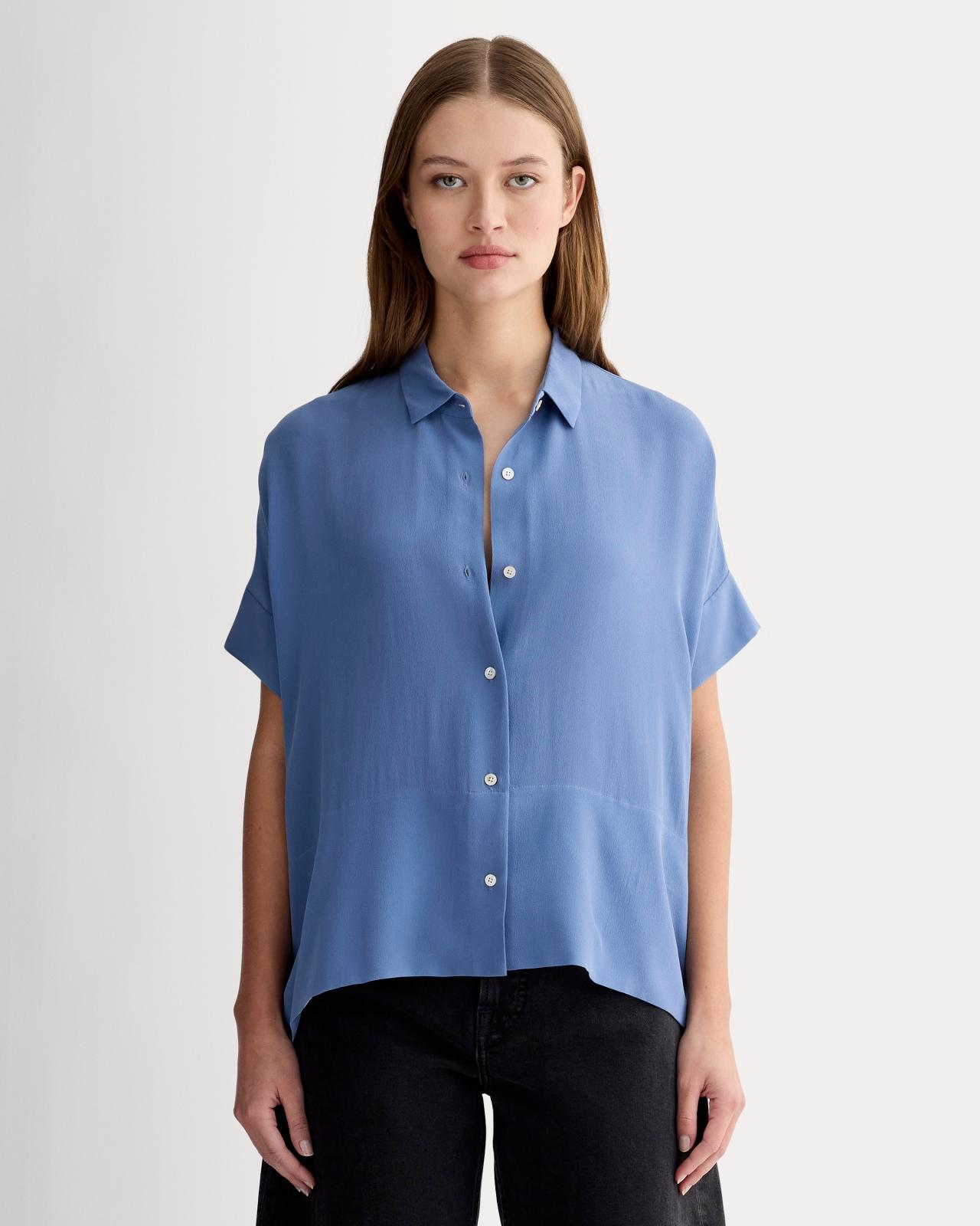 Womens Boxy Shirt in Washable Silk by Everlane Size 0 Product Image