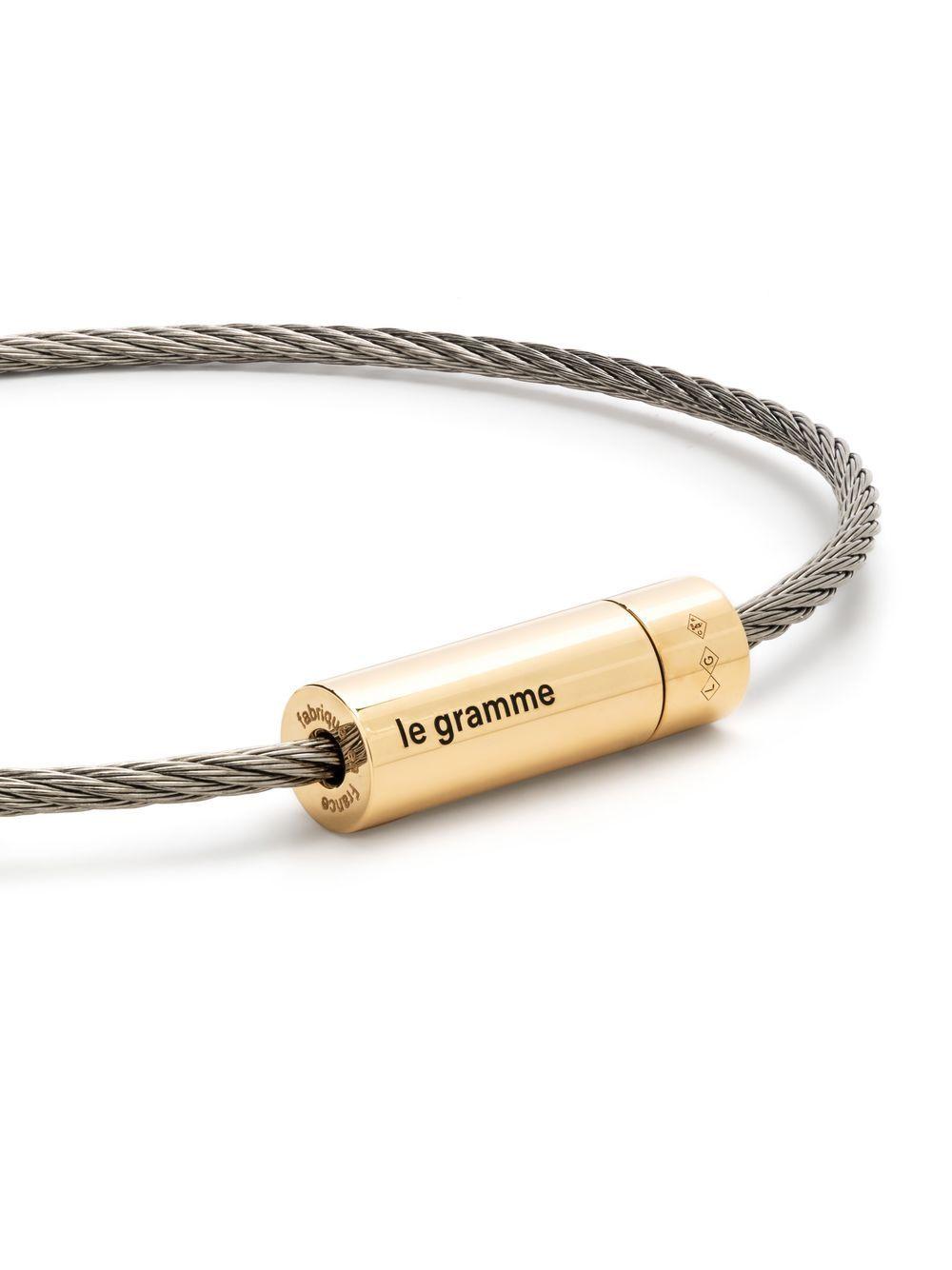 18kt yellow gold and sterling silver 6g Cable bracelet Product Image