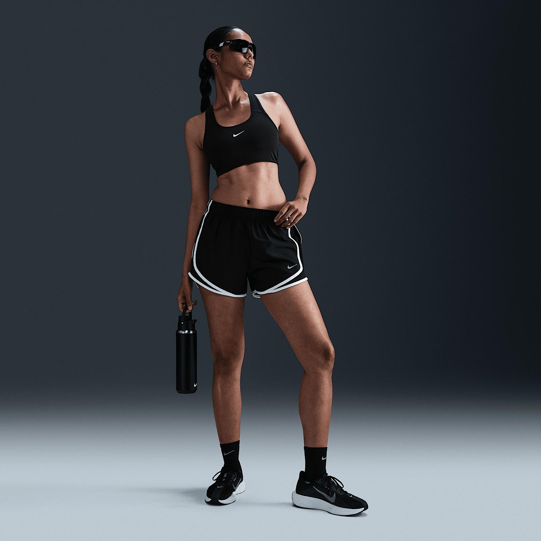 Nike Womens Tempo Dri-FIT Mid-Rise Brief-Lined Running Shorts | HM6096-010 Product Image