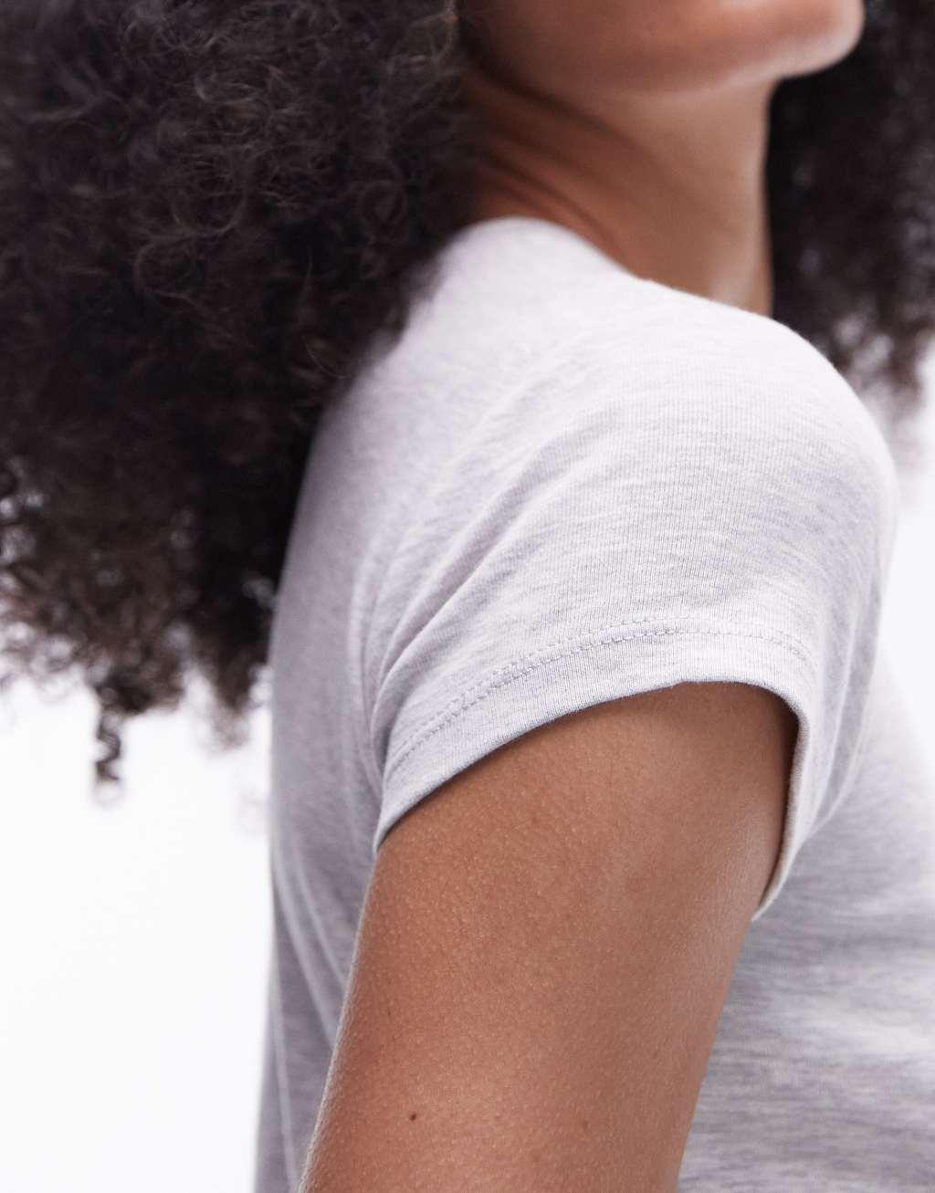 Topshop everyday tee in heather gray  Product Image