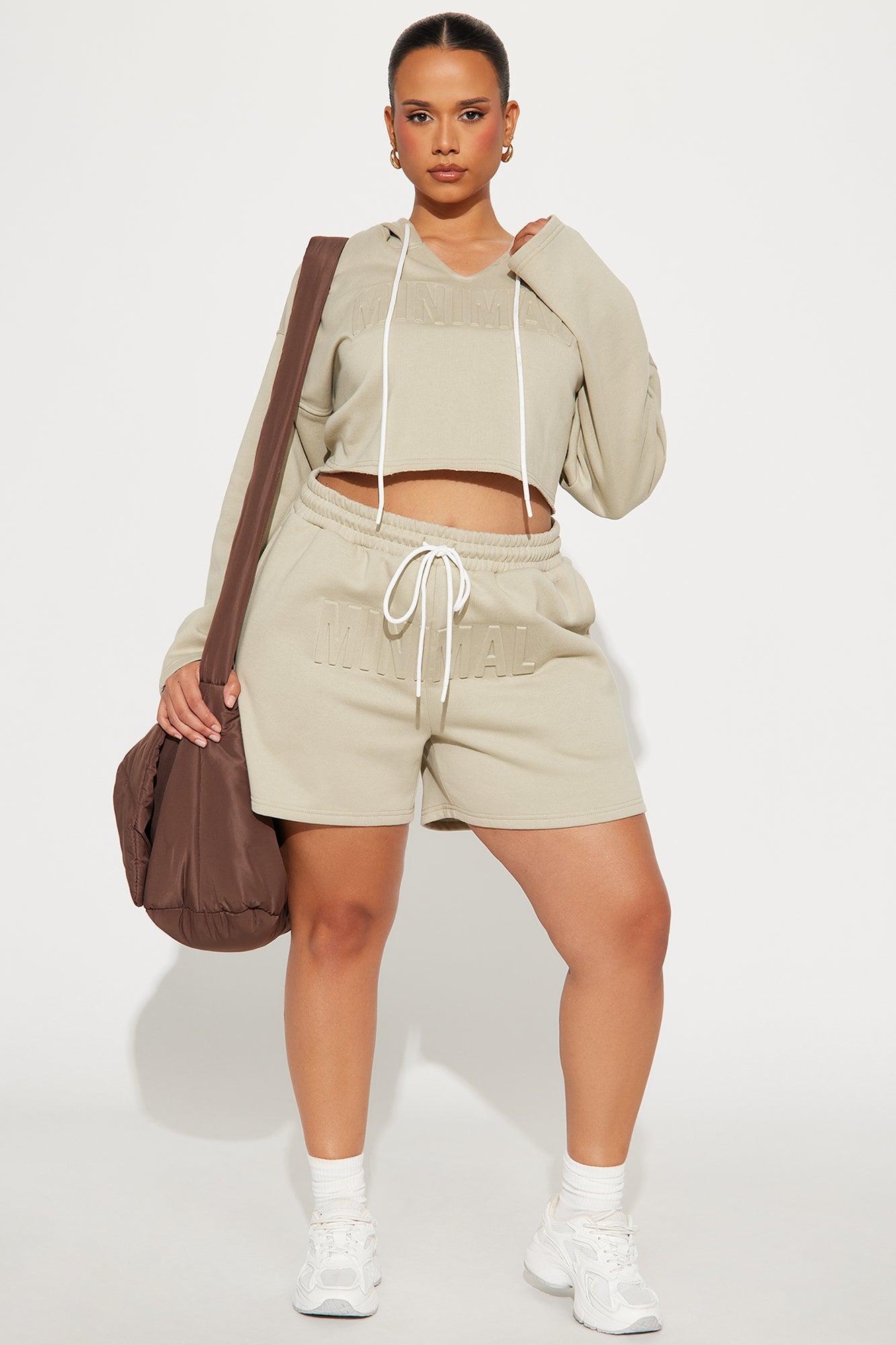 Go Minimal Fleece Short Set - Sage Product Image