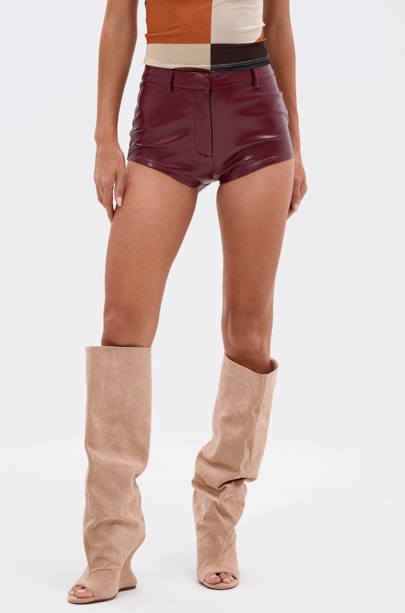 OH HOT DAMN FAUX LEATHER HOT SHORT Product Image