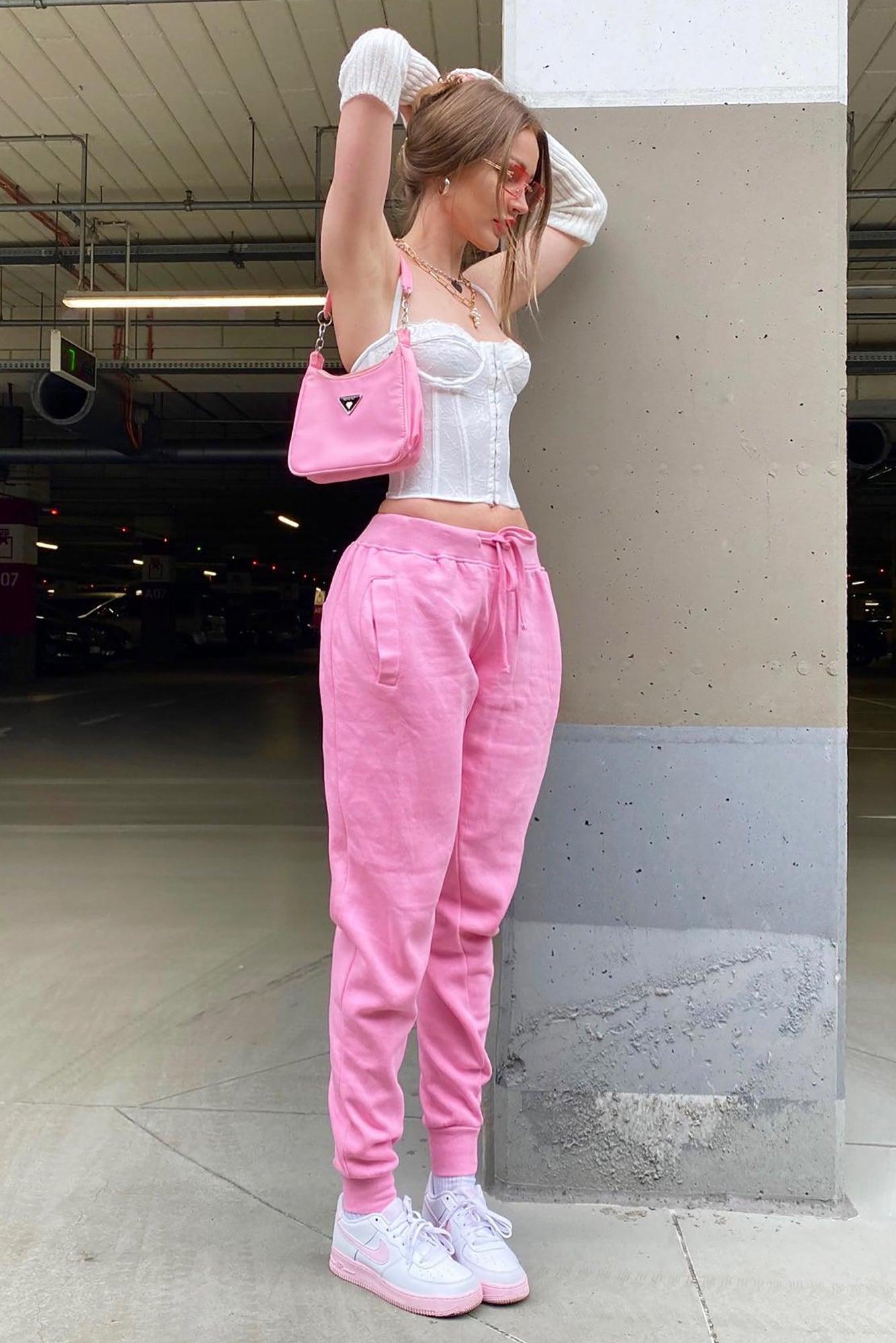 Stole Your Boyfriend's Oversized Jogger - Pink Product Image