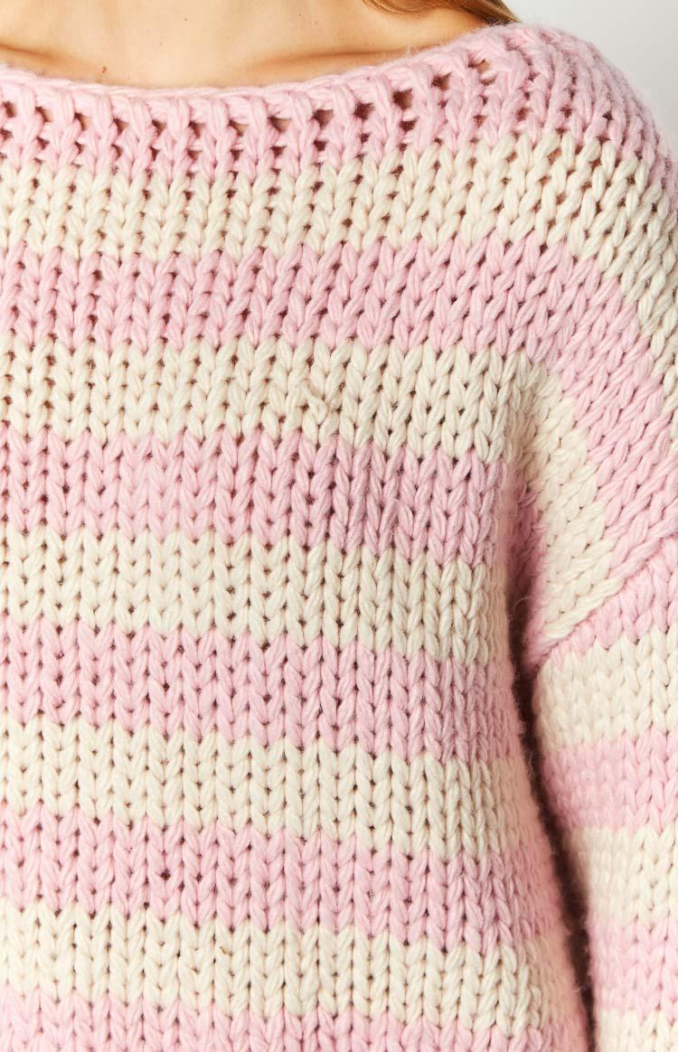 Bea Pink Striped Sweater Baby Product Image