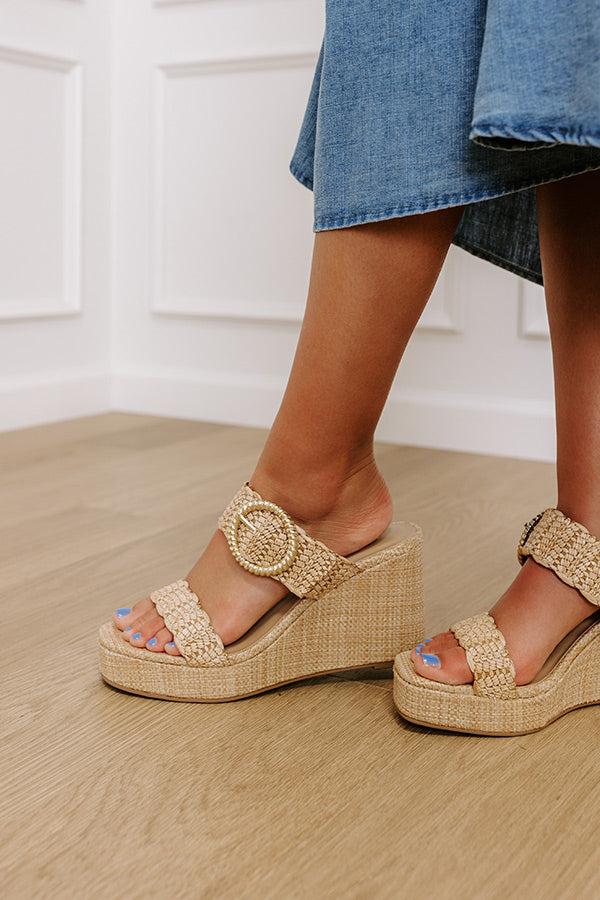 The Serenity Raffia Woven Wedge Product Image