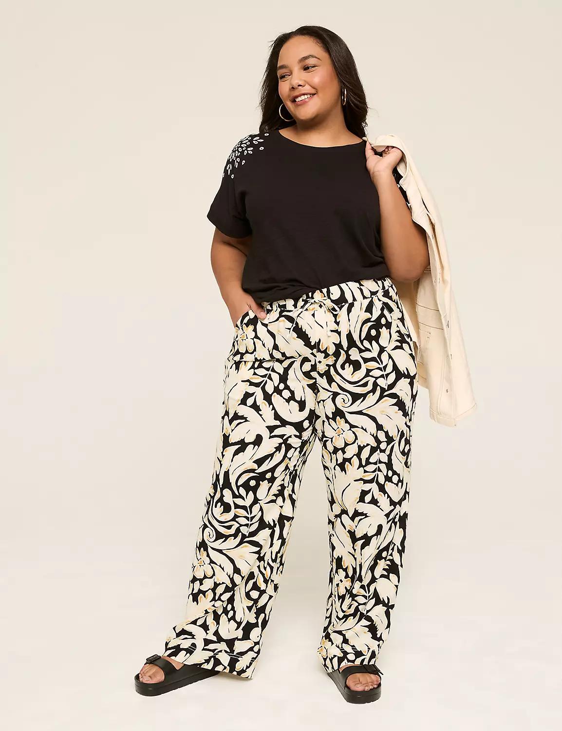 Linen Wide Leg Pant - New Sandal Length Product Image