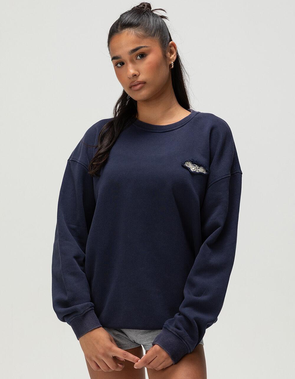 VON DUTCH F+B Womens Crewneck Sweatshirt - NAVY Product Image