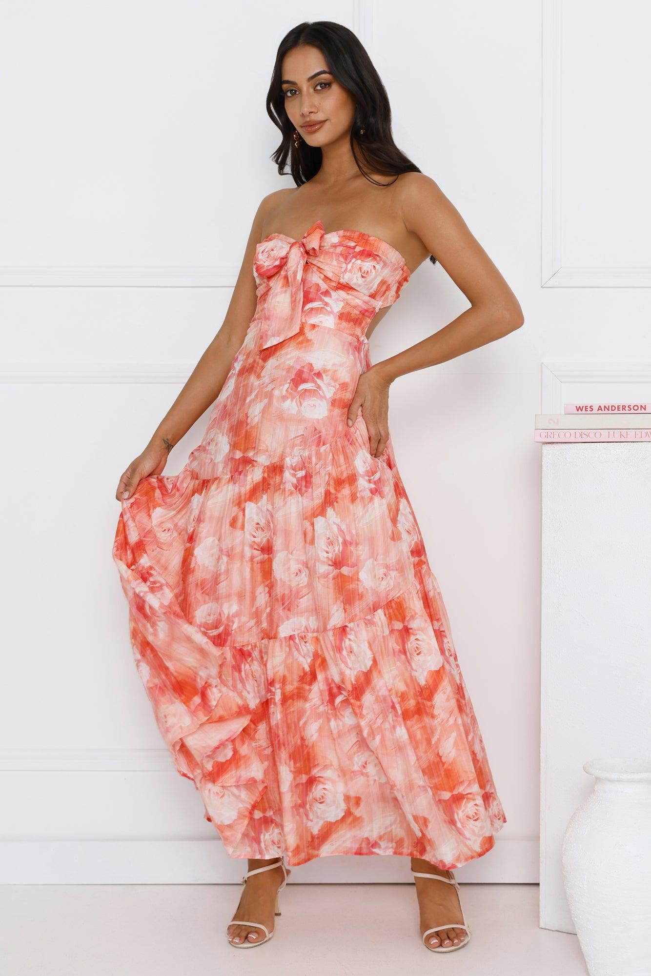 Wear The Style Strapless Maxi Dress Print Product Image