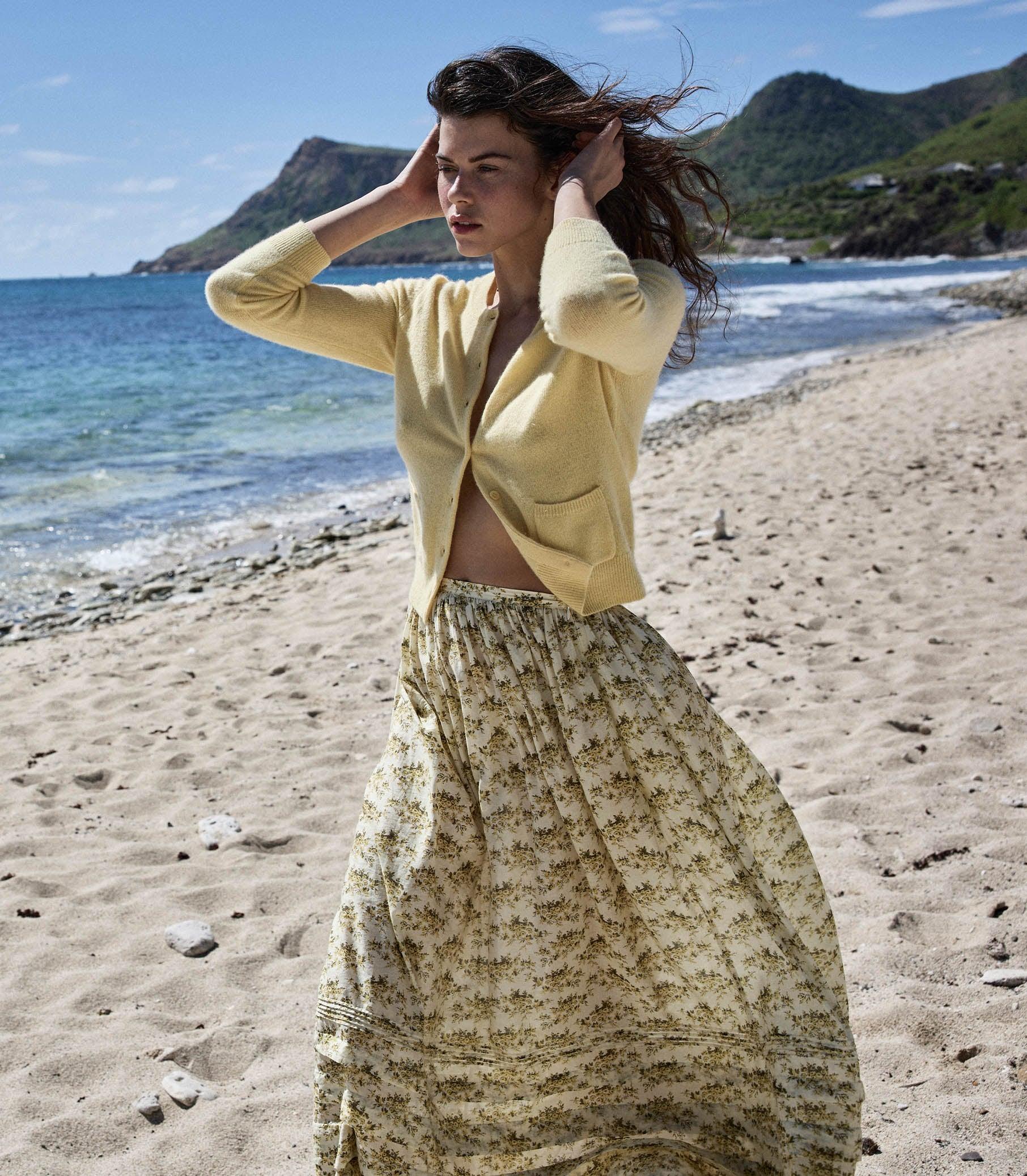 MARCIE SKIRT -- CITRON ROSIER FLORAL Product Image
