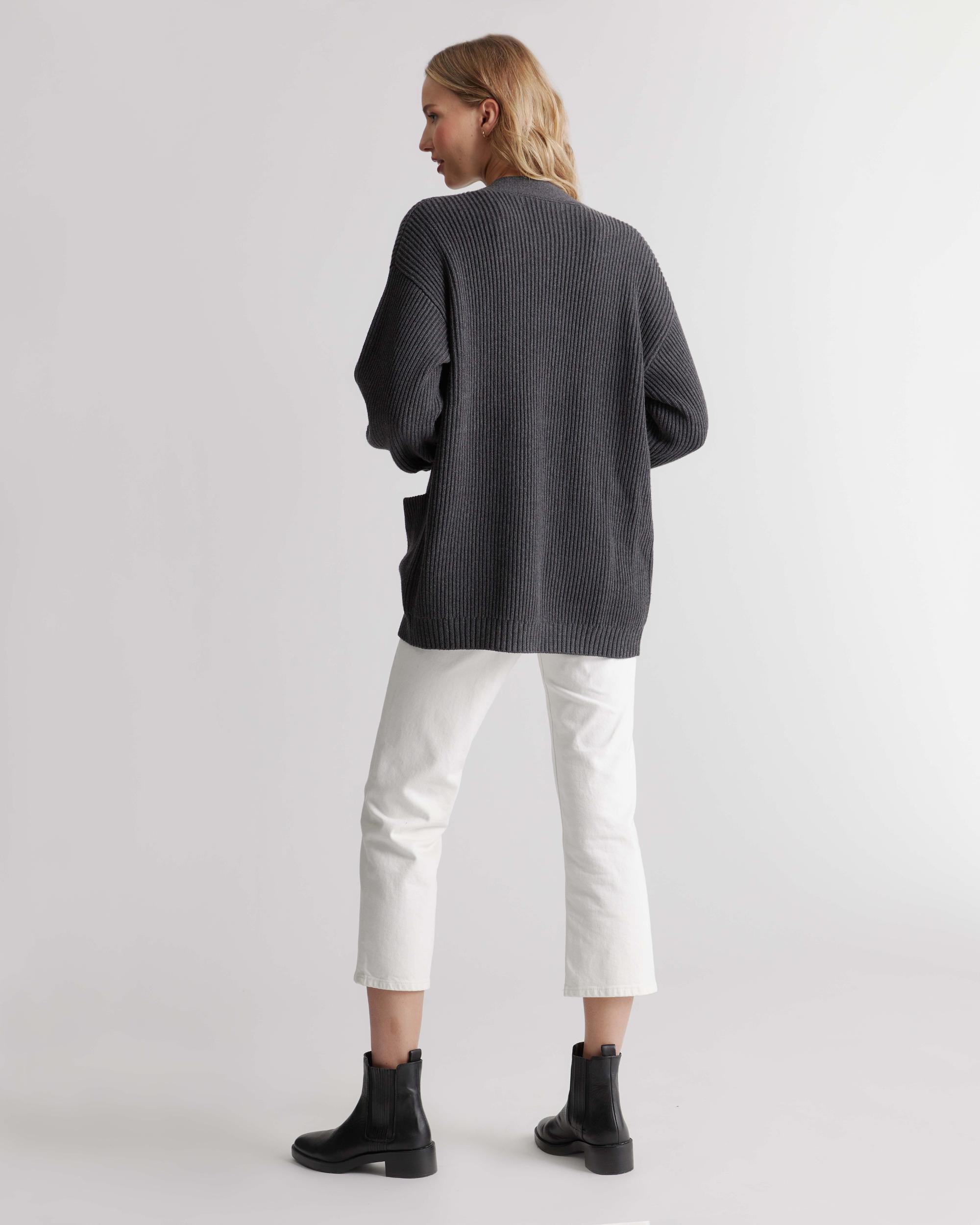 Quince | Women's OverSized Cardigan Sweater Organic Cotton Product Image