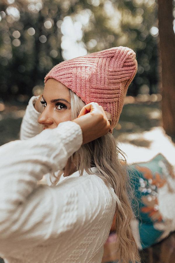 Upper East Side Views Beanie In Blush Product Image