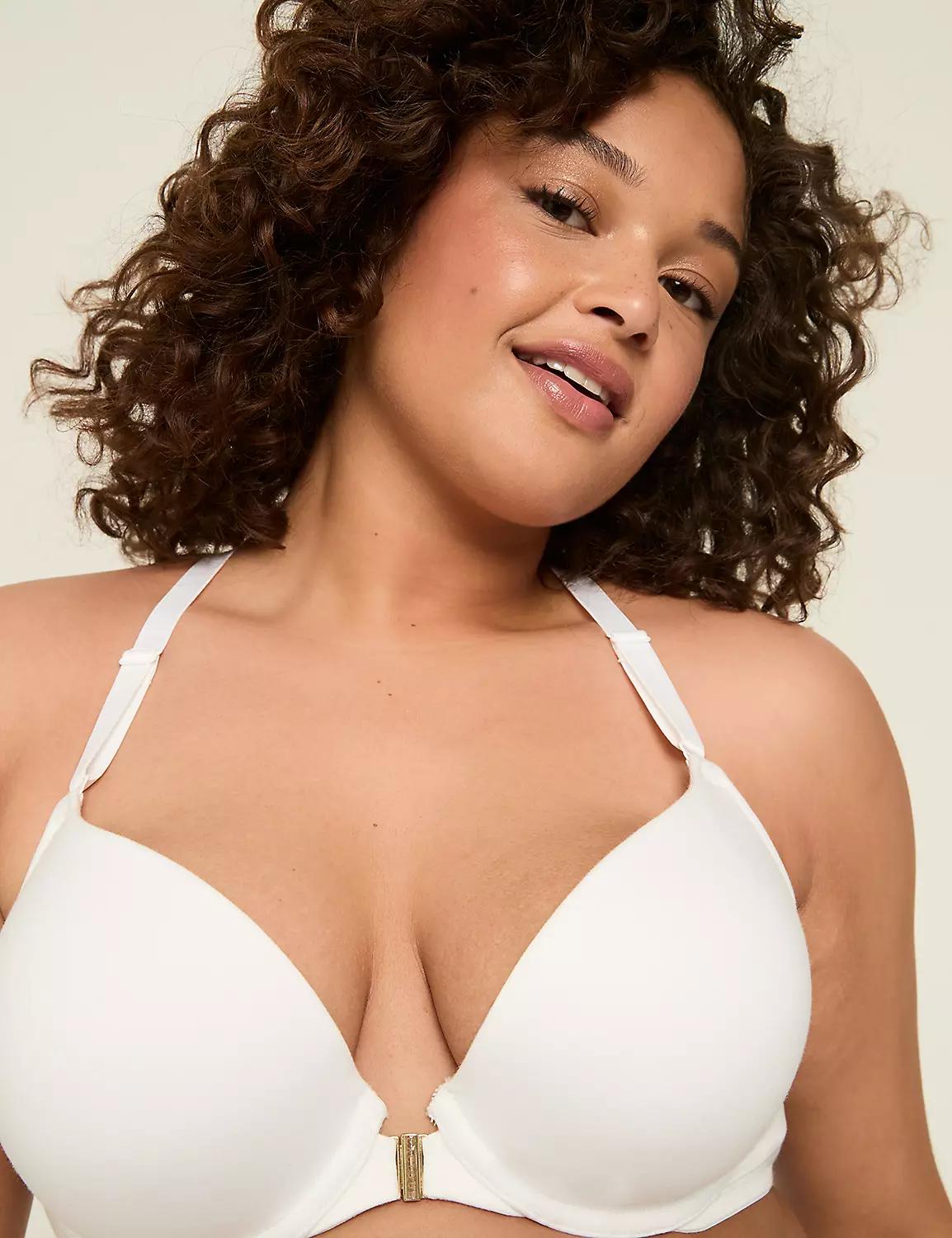 Front-Close Cotton Boost Plunge Bra Product Image