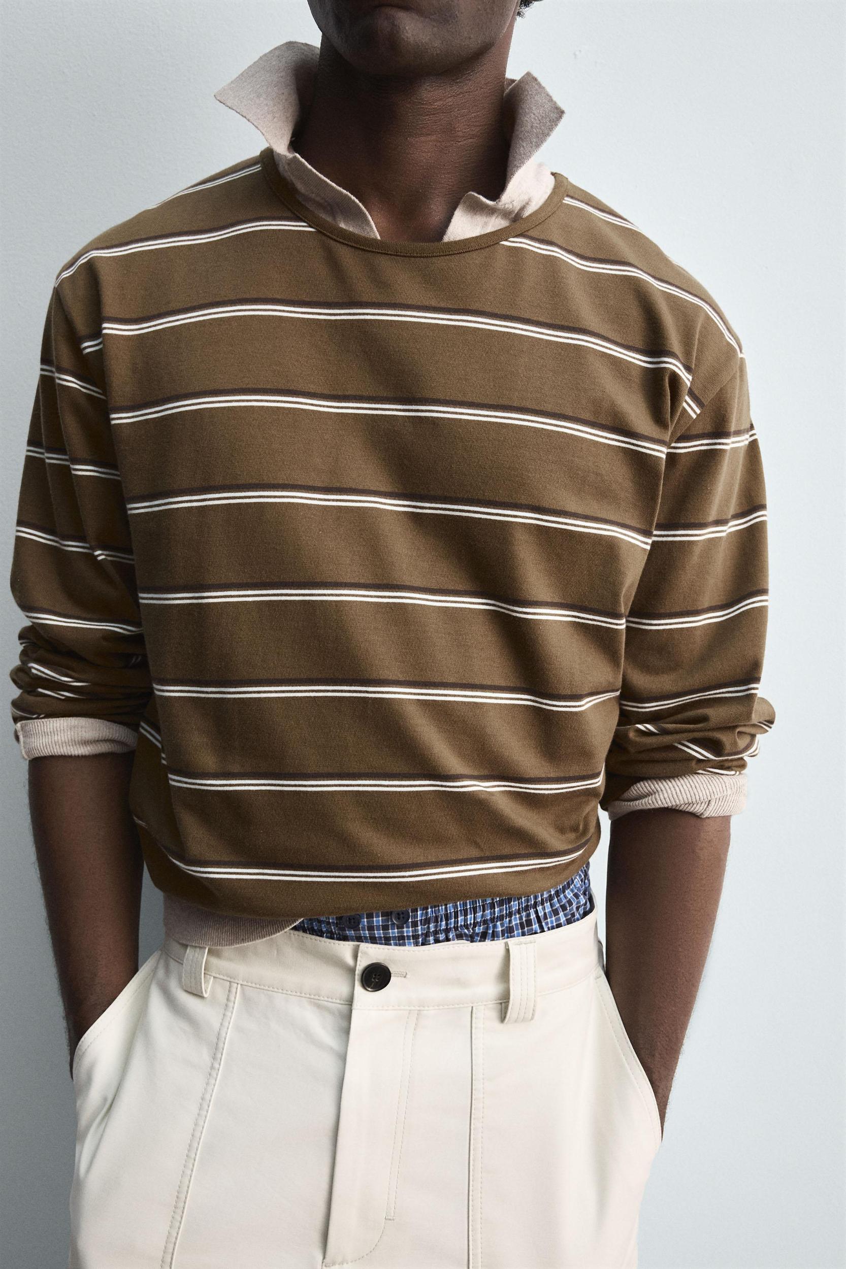 STRIPED JACQUARD T-SHIRT Product Image