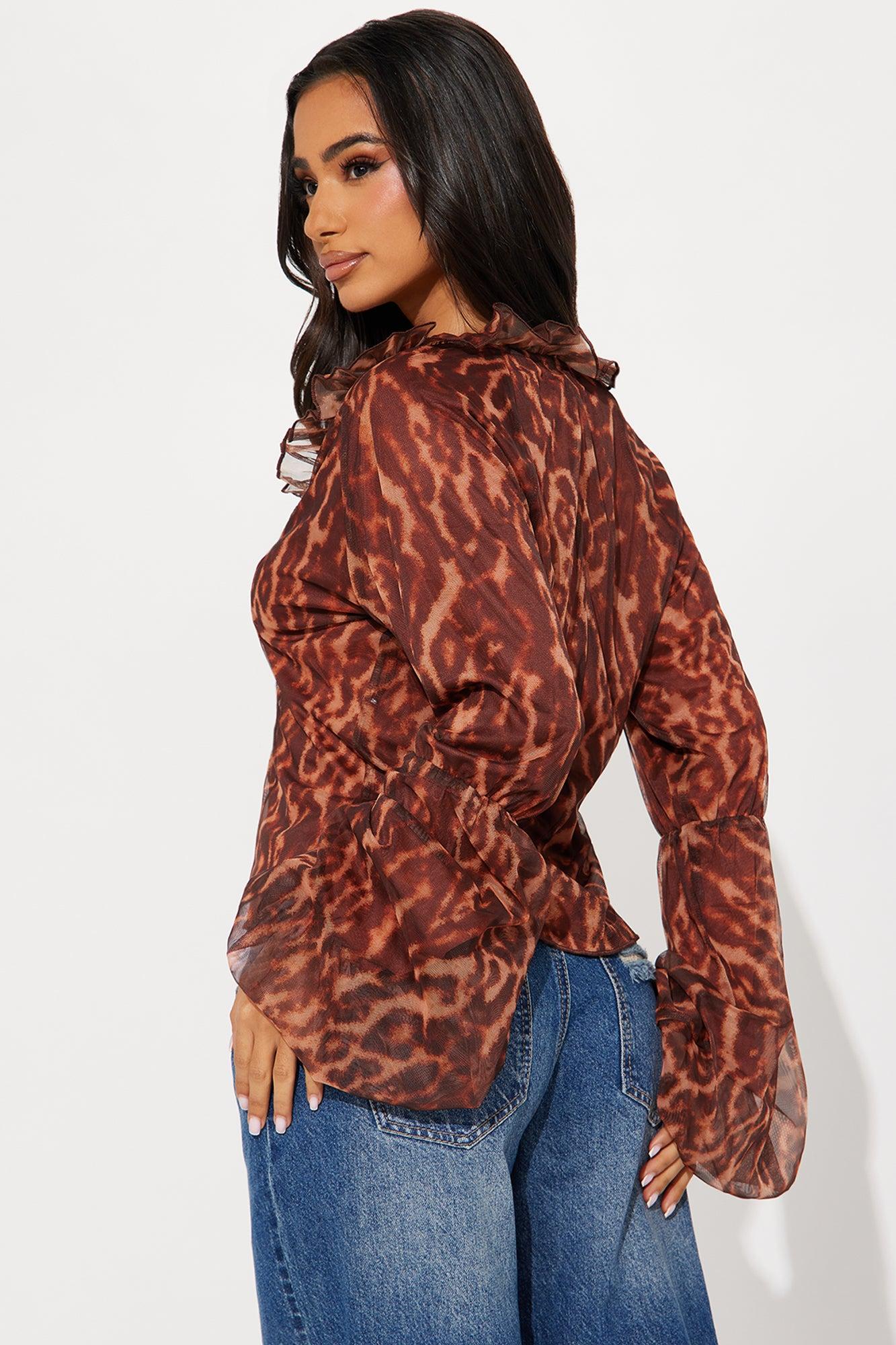 Come My Way Leopard Top - Leopard Product Image