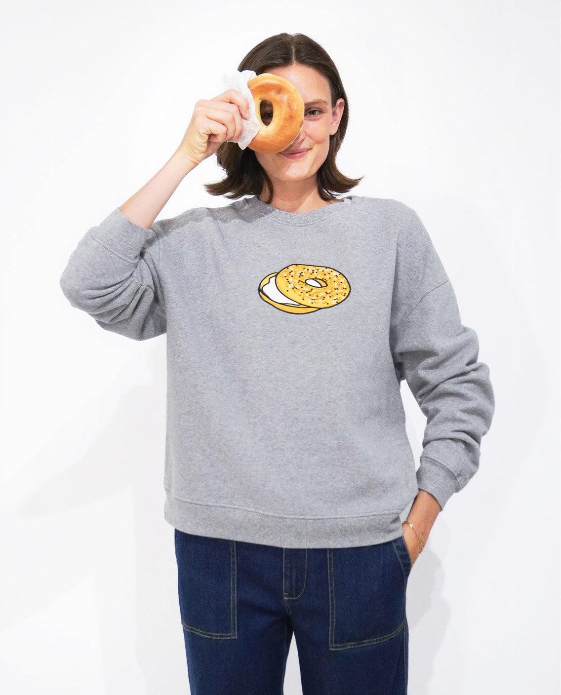 The Oversized Bagel Sweatshirt - Heather Grey Female Product Image
