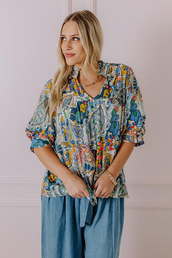 Chance Of A Lifetime Top in Navy Product Image