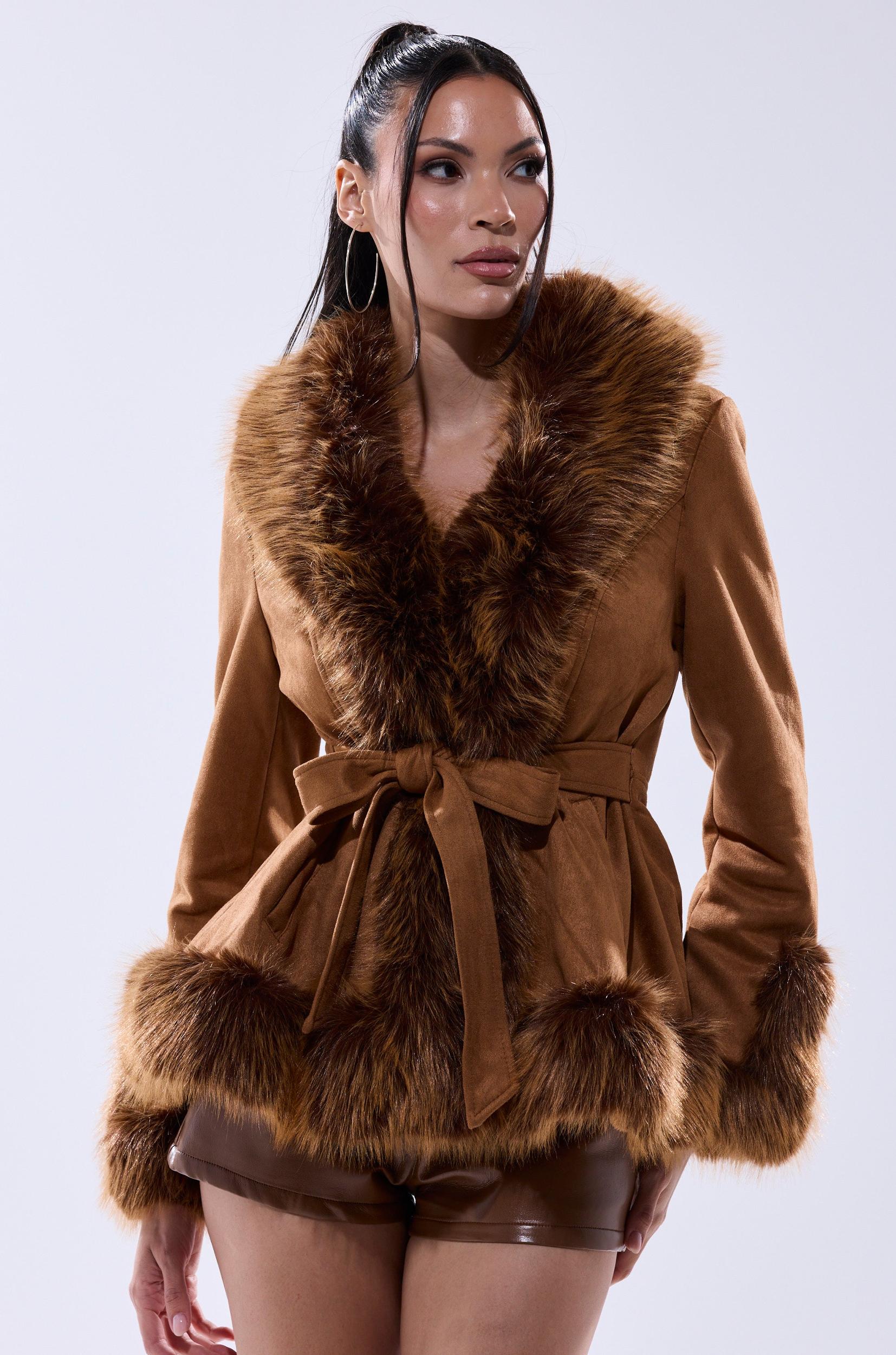 SUEDE KENZY FUR TRIM MOTO Product Image