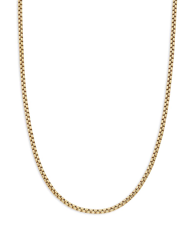 Mens Box Chain Necklace in 18K Yellow Gold, 2.7mm Product Image