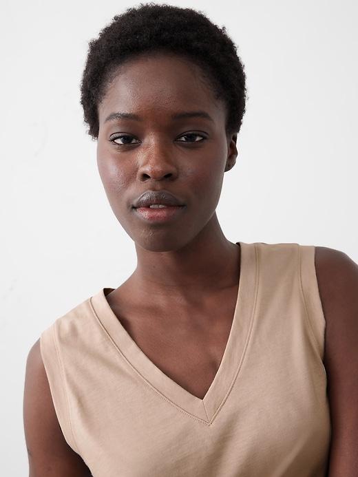 Premium Cotton V-Neck Tank Product Image