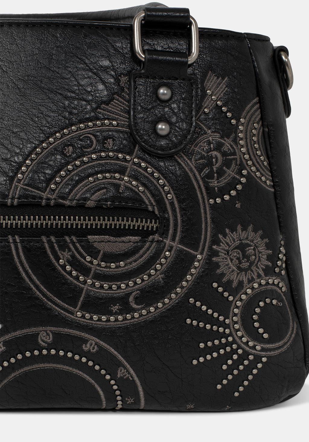 Asterielle Embroidered Rivet Handbag Product Image