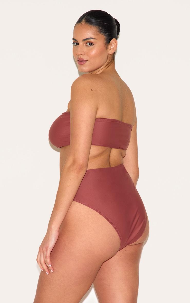 Plus Rust Basic Bandeau Bikini Top Product Image