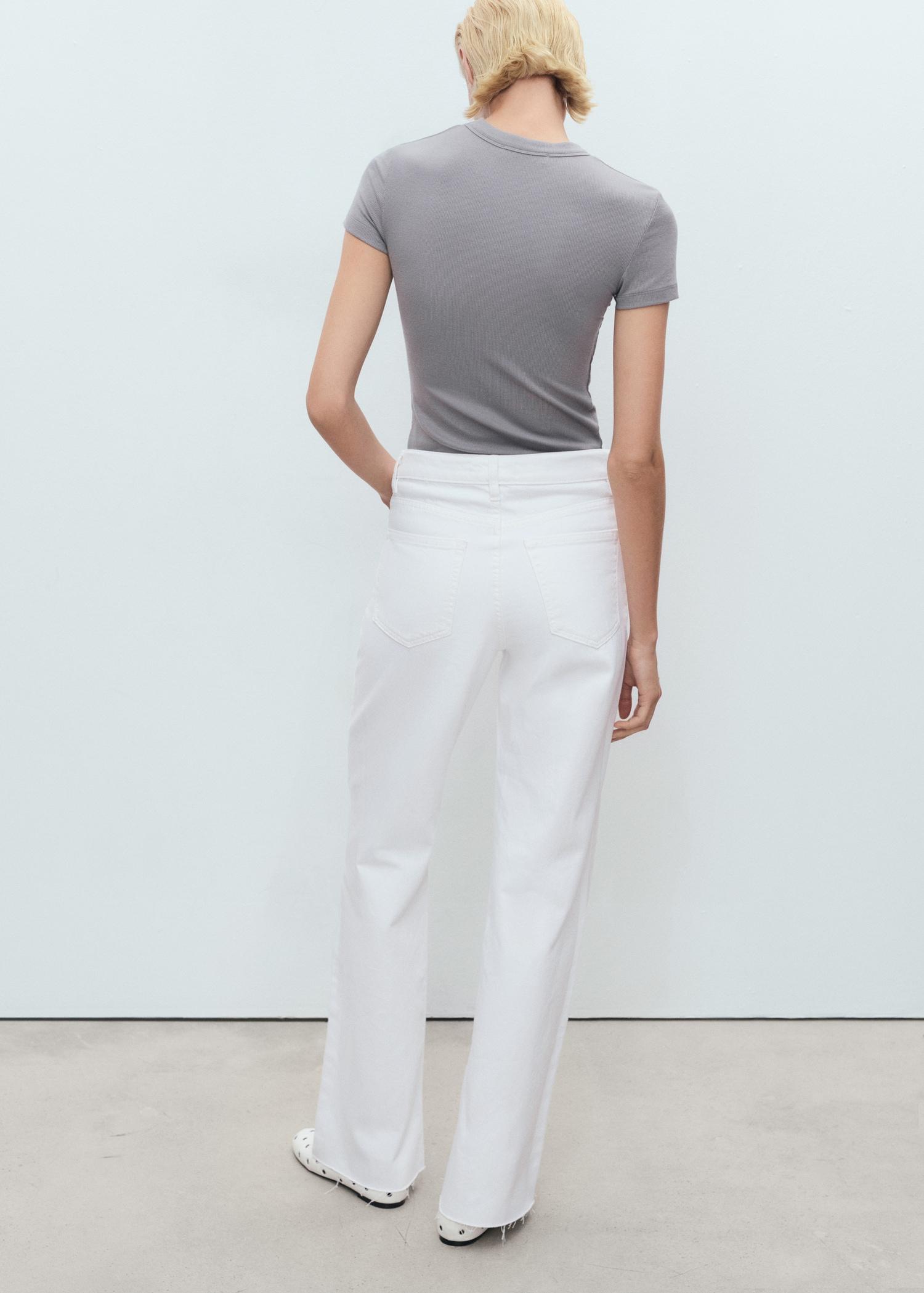 Danila wideleg high-rise jeans - Women | MANGO USA Product Image