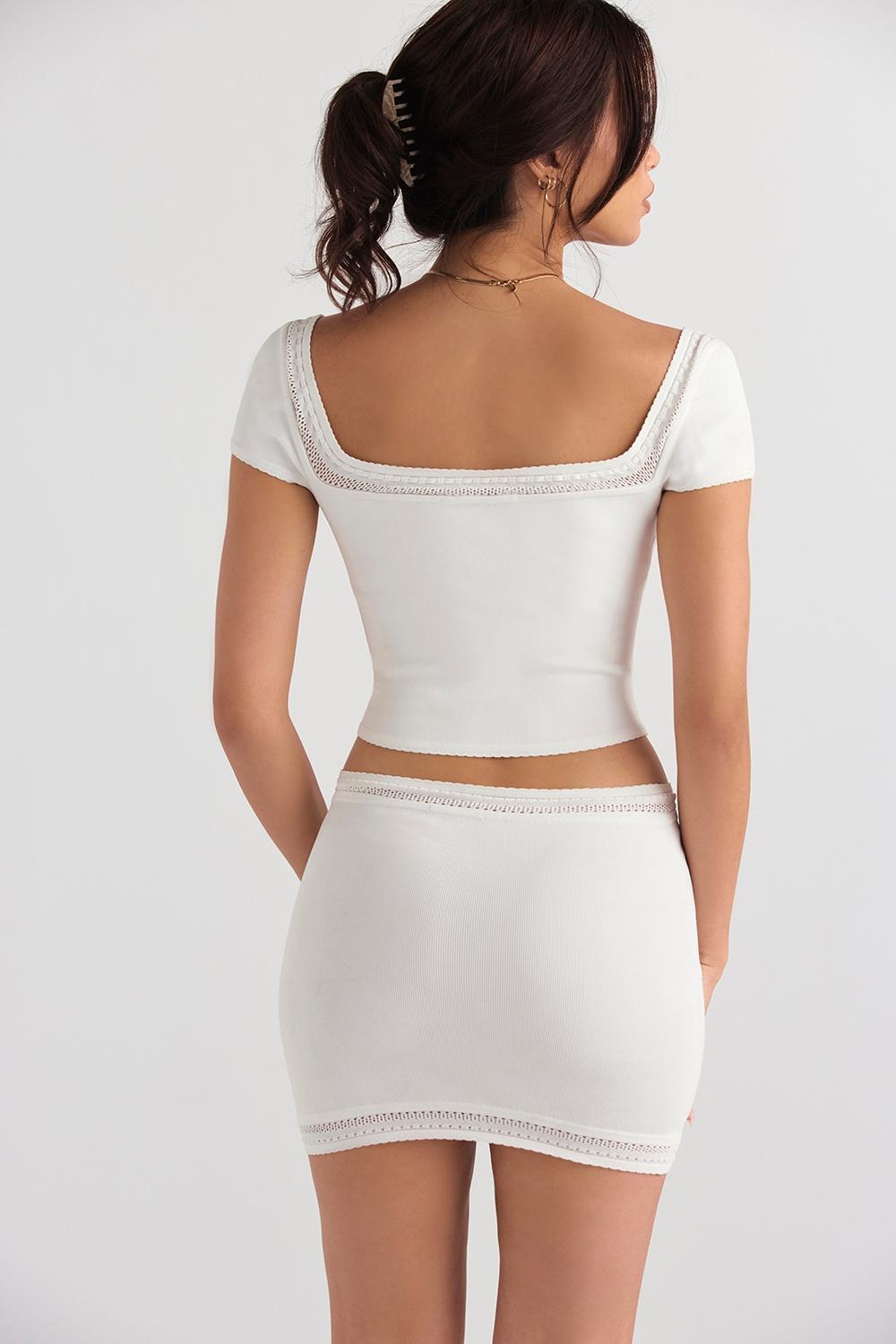 Nola  ivory dainty knit top Product Image