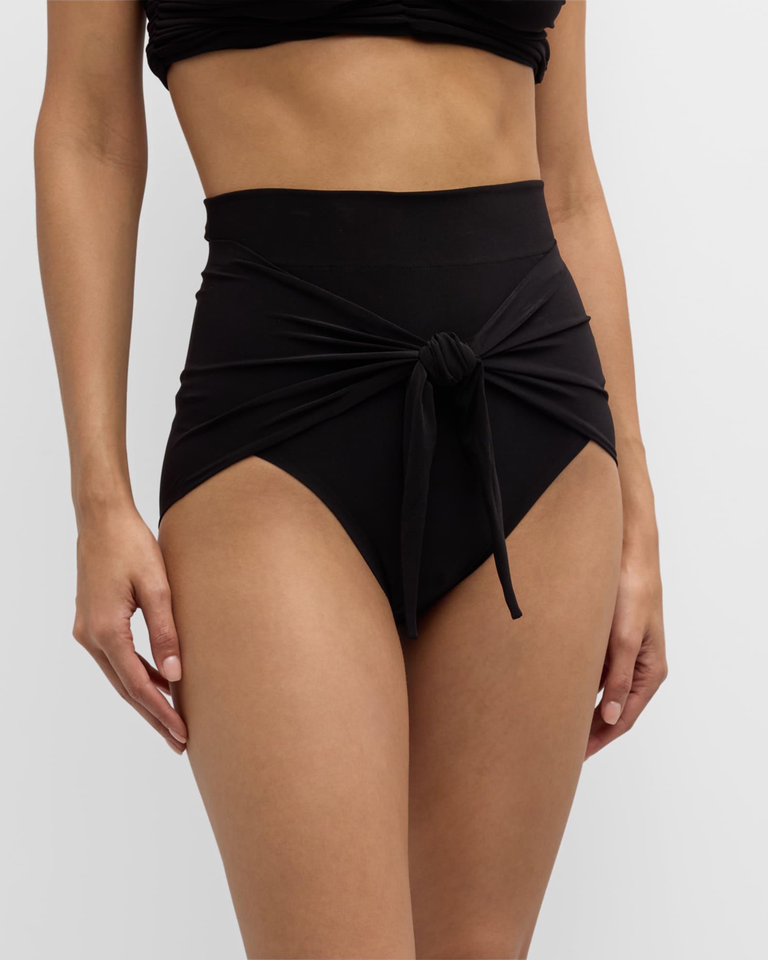 Diaper Tie-Front High-Waist Bikini Bottom Product Image