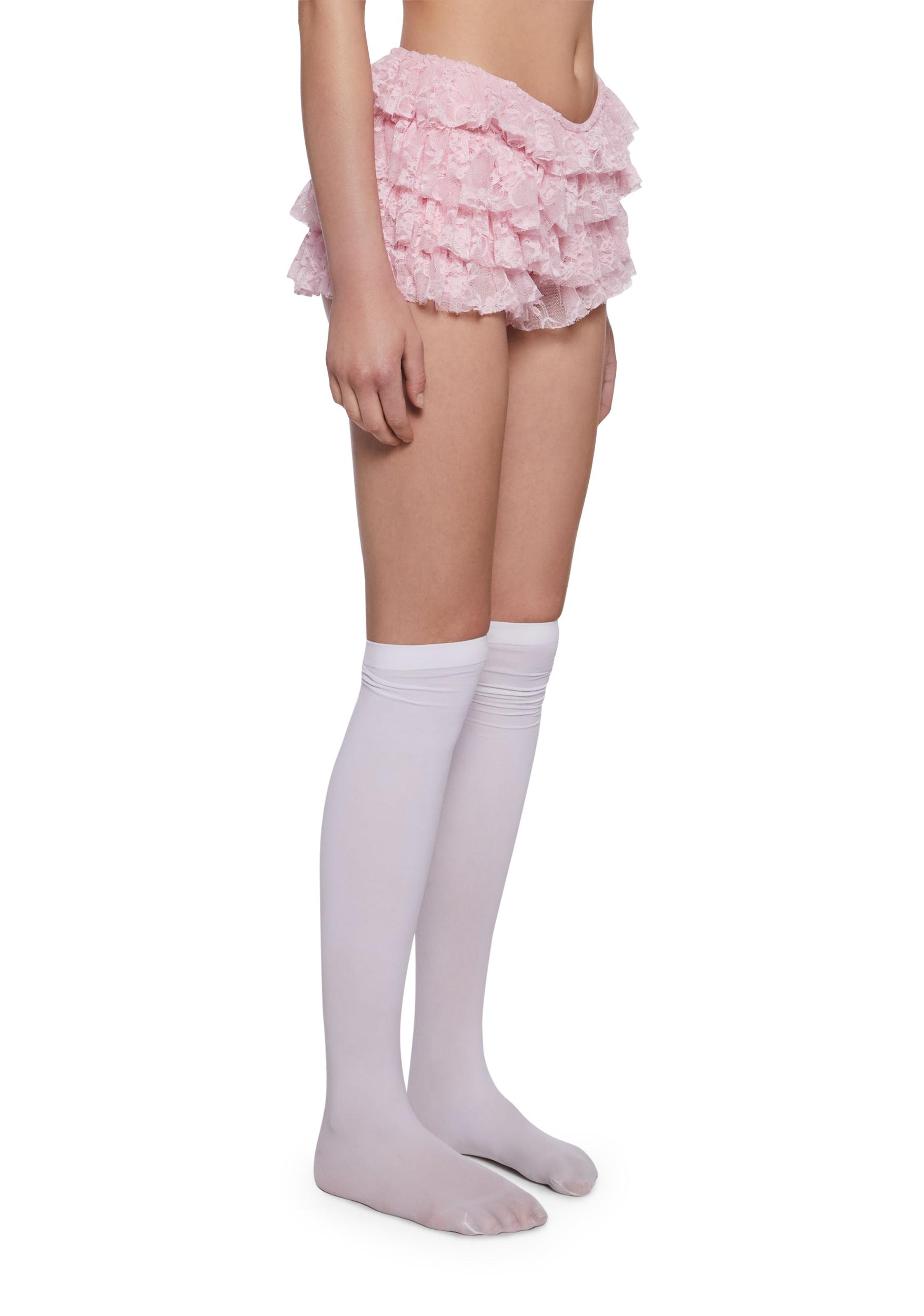 Womens Lace Bloomers - Pink Product Image
