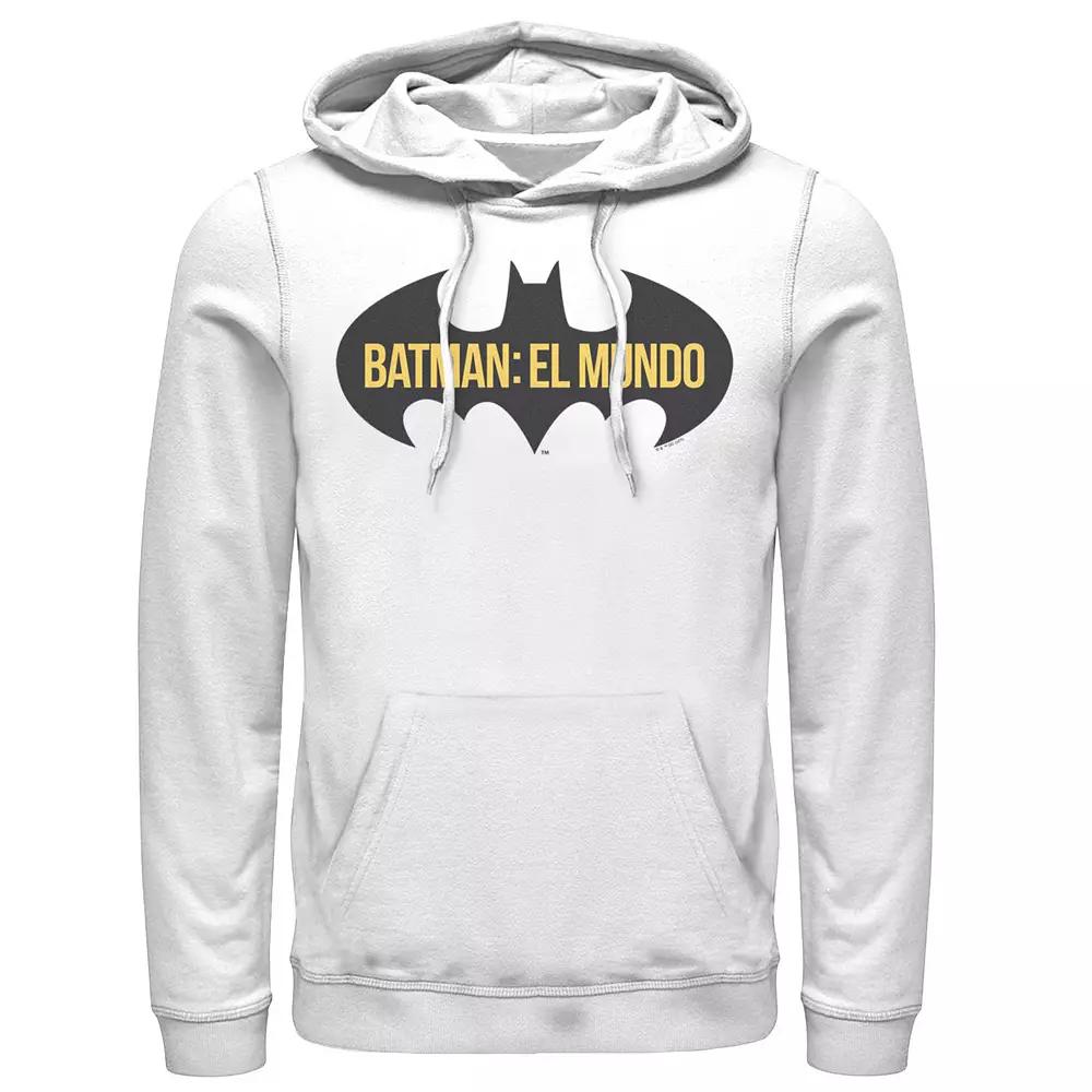 Men's Batman: El Mundo Spain Bat Logo Hoodie, Size: Small, White Product Image