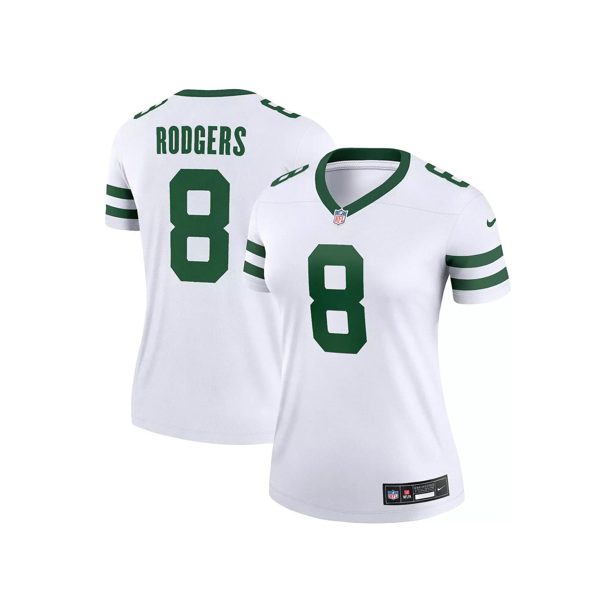 Women's Nike Aaron Rodgers Spotlight White New York Jets Alternate Legend Player Jersey, Size: Large Product Image