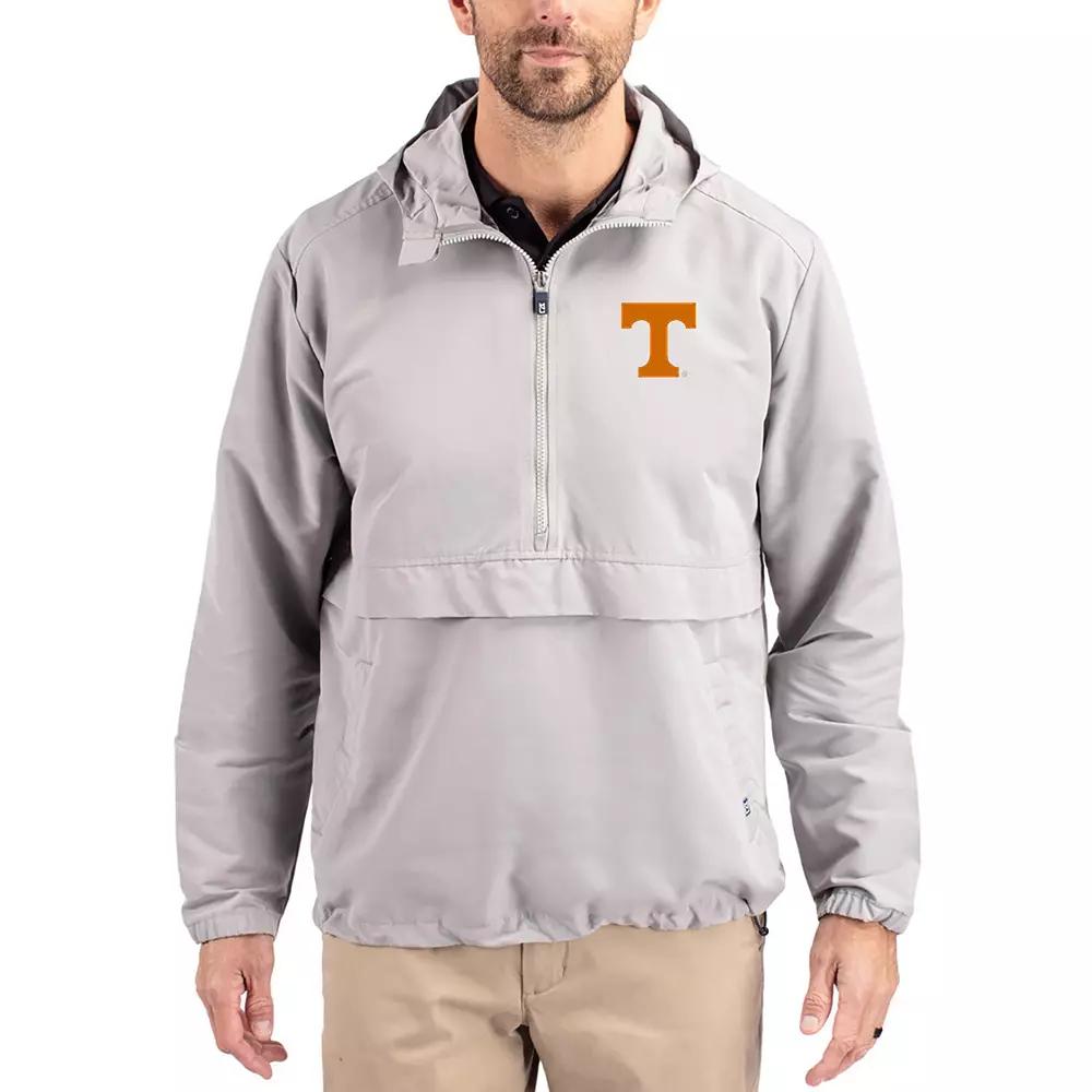 Men's Cutter & Buck Gray Ohio State Buckeyes Charter Eco Recycled Half-Zip Anorak Jacket,  Product Image