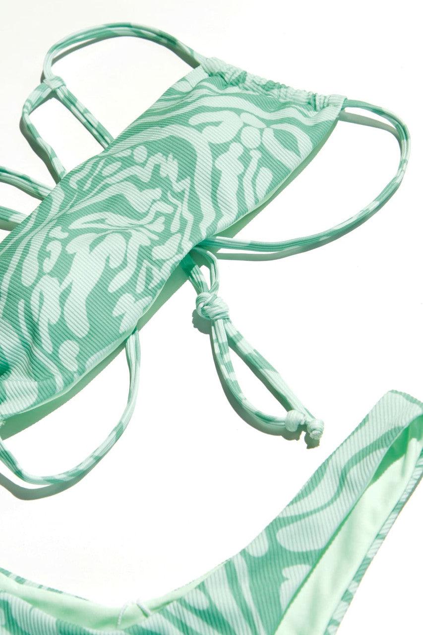 Green Tones Swirl Bikini Top Product Image