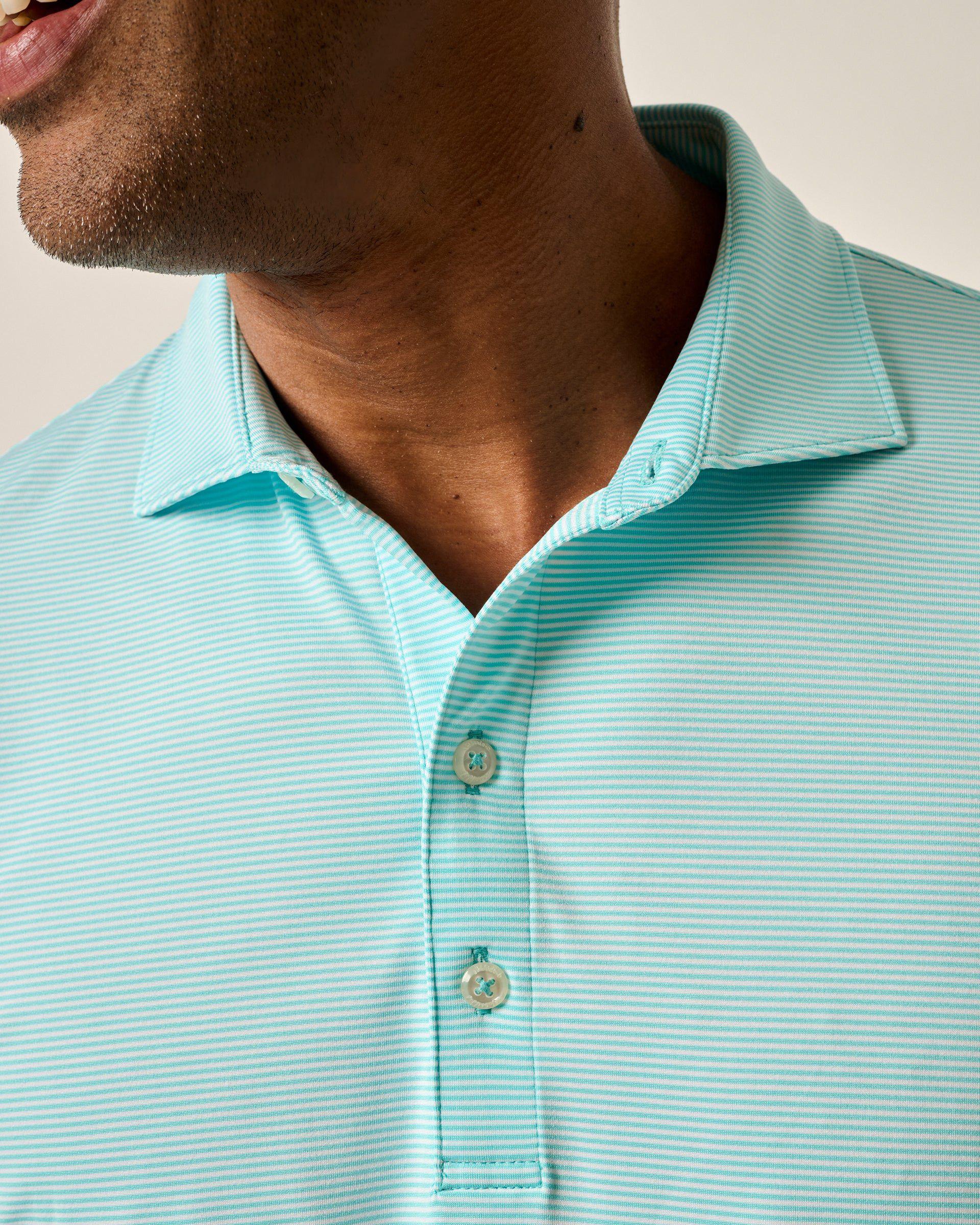 PerryGolf Performance Jersey Polo - Lyndonn Stripe Product Image
