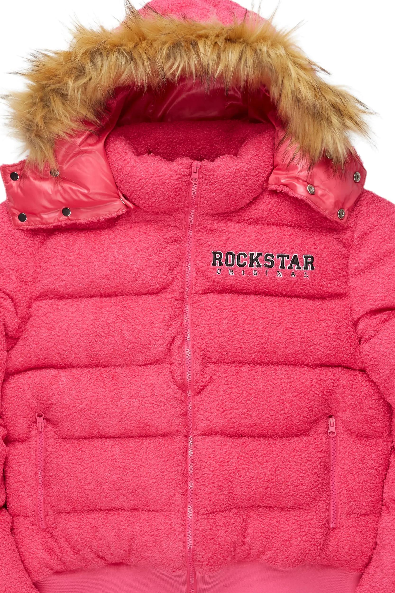 Kesia 2.0 Fuchsia Sherpa Puffer Jacket Female Product Image