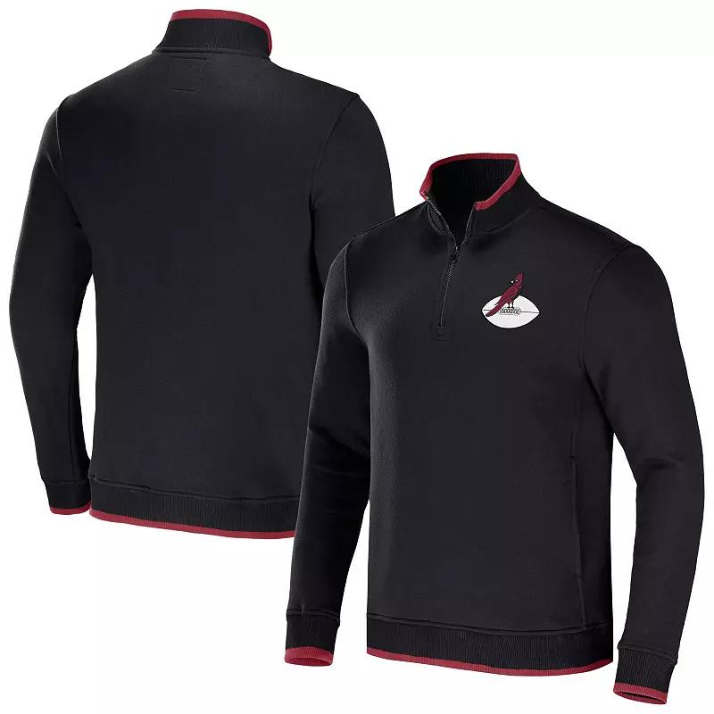 Men's NFL x Darius Rucker Collection by Fanatics Black Arizona Cardinals Logo Quarter-Zip Top,  Product Image