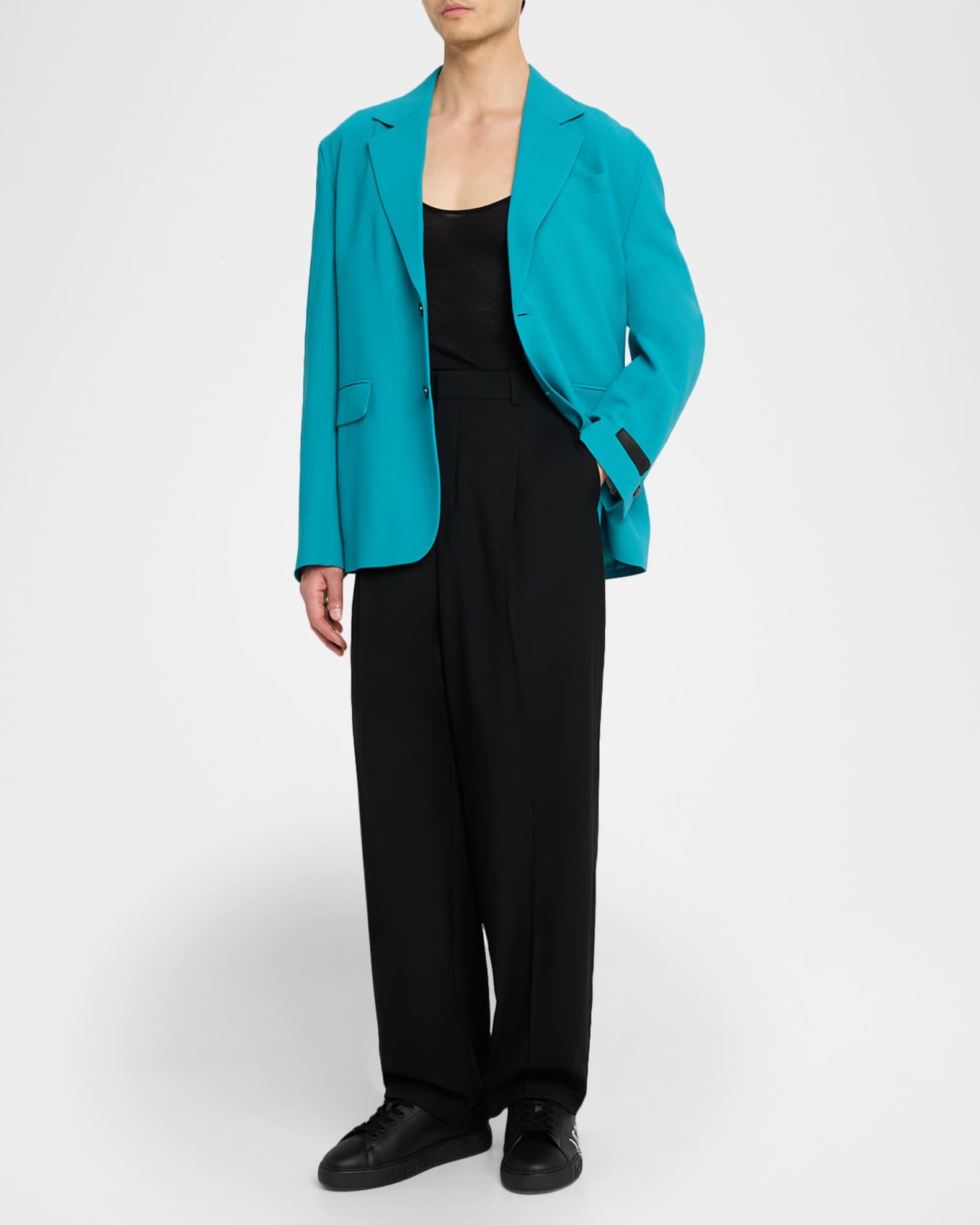 Men's Distressed Logo Greca Sneakers Product Image