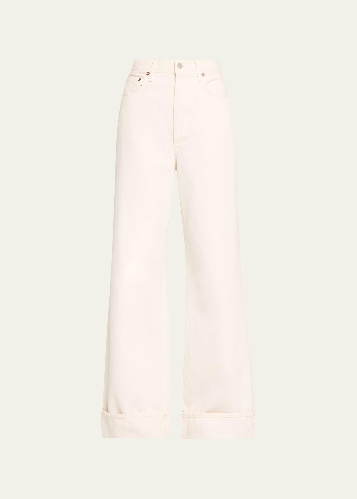 Dame Wide-Leg Cuffed Jeans Product Image