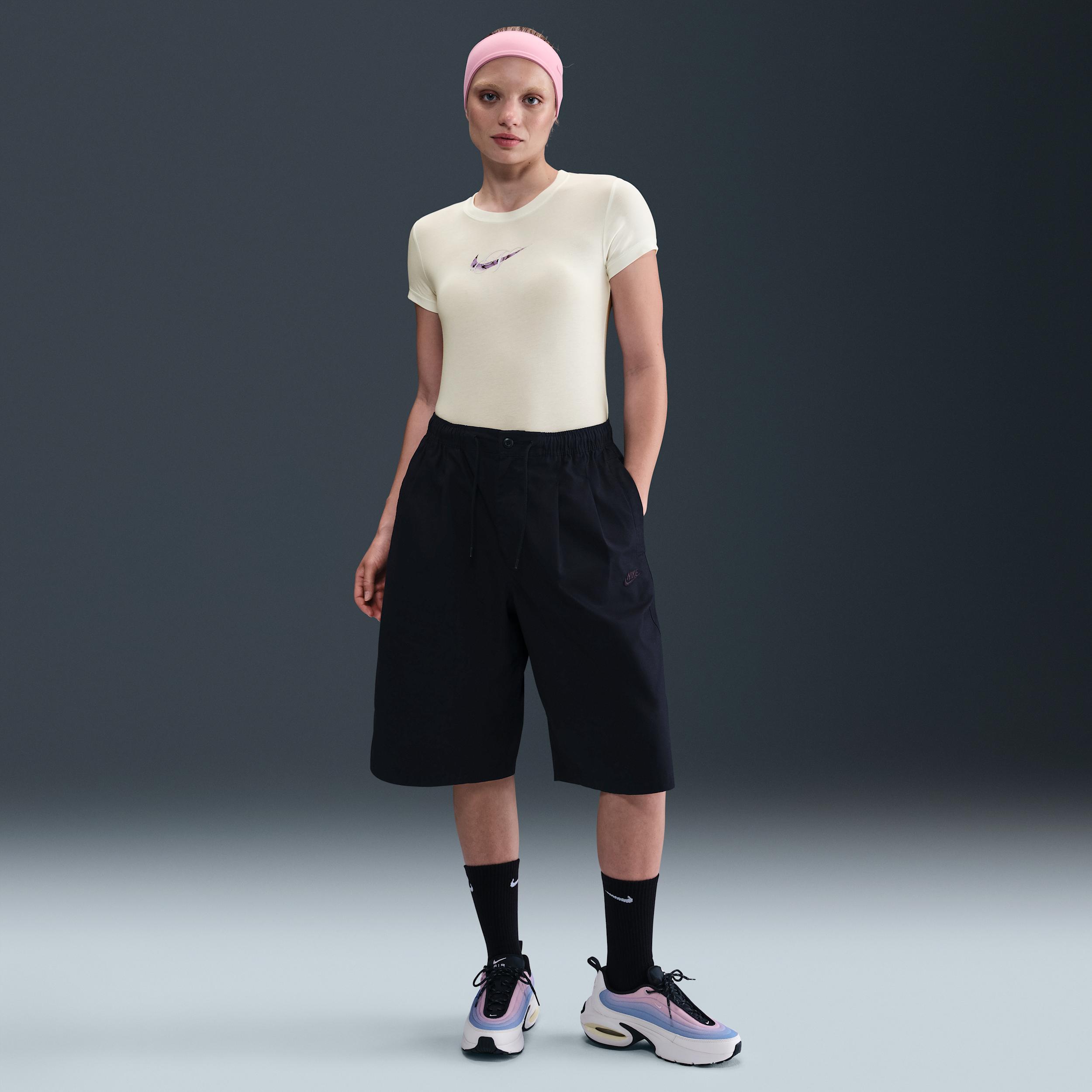 Womens Nike Sportswear Chill Knit Slim Cropped T-Shirt | IH7805-133 Product Image