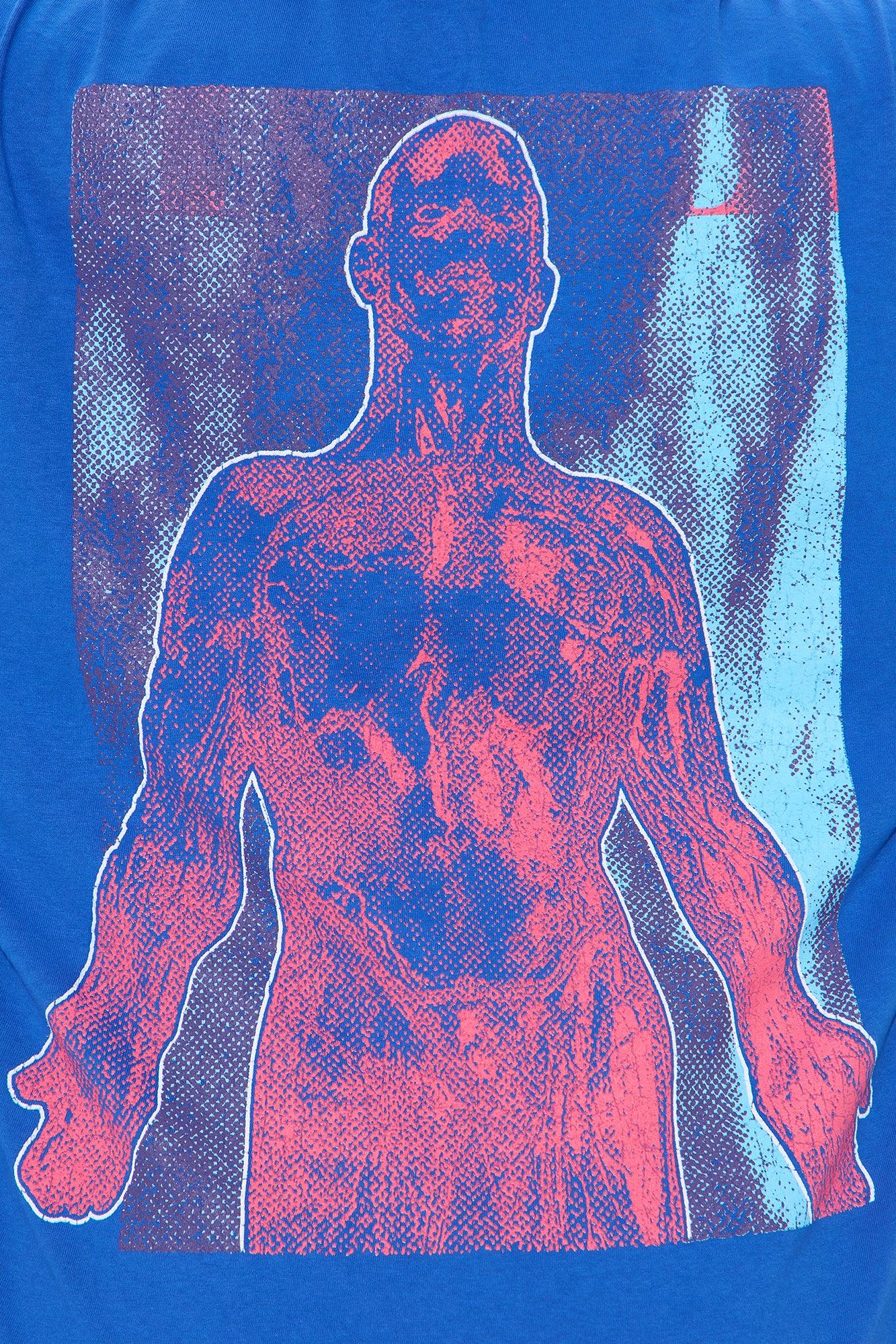 Nirvana Sliver Washed Oversized Tee - Royal Product Image