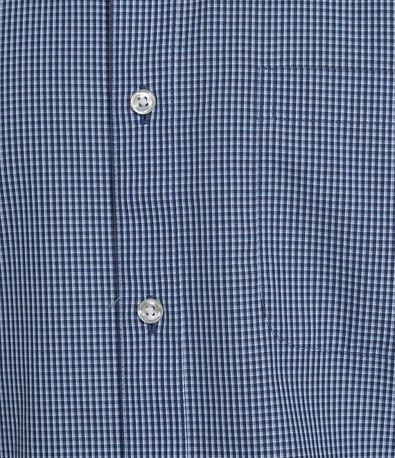 Gold Label Roundtree & Yorke Non-Iron Short Sleeve Gingham Poplin Sport Shirt Product Image