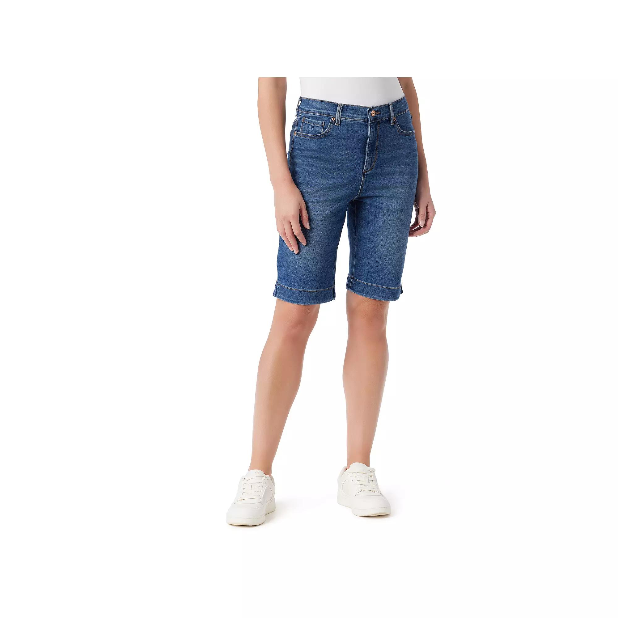 Petite Gloria Vanderbilt Amanda Bermuda Shorts, Womens Product Image